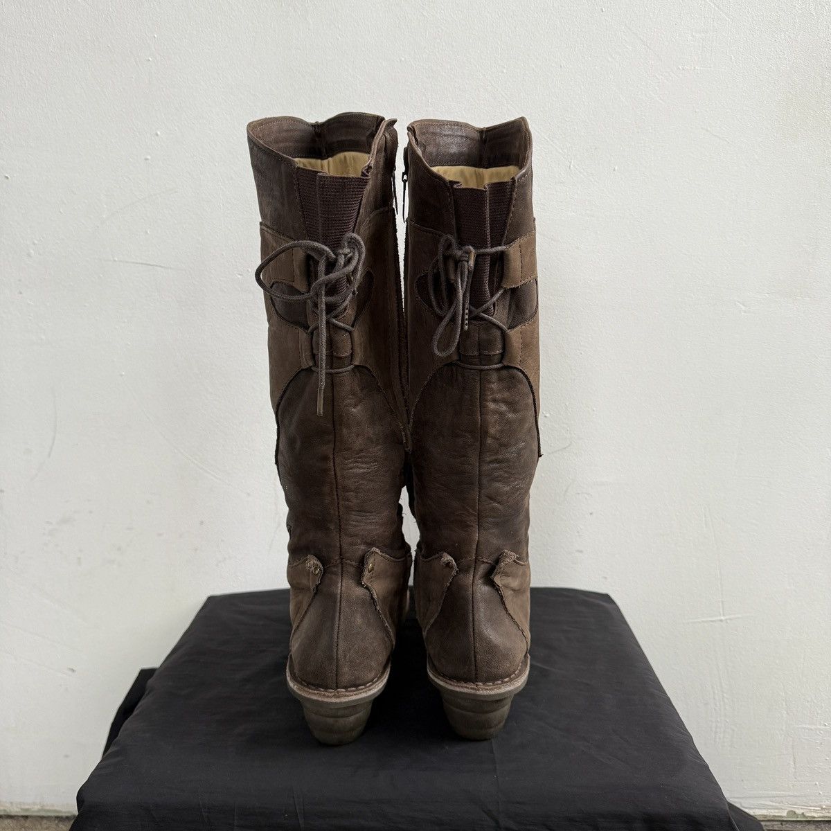 Other Vintage Y2K Tamaris Fairy Core Leather Brown Knee High Boots Size US 7 / IT 37 - 6 Thumbnail