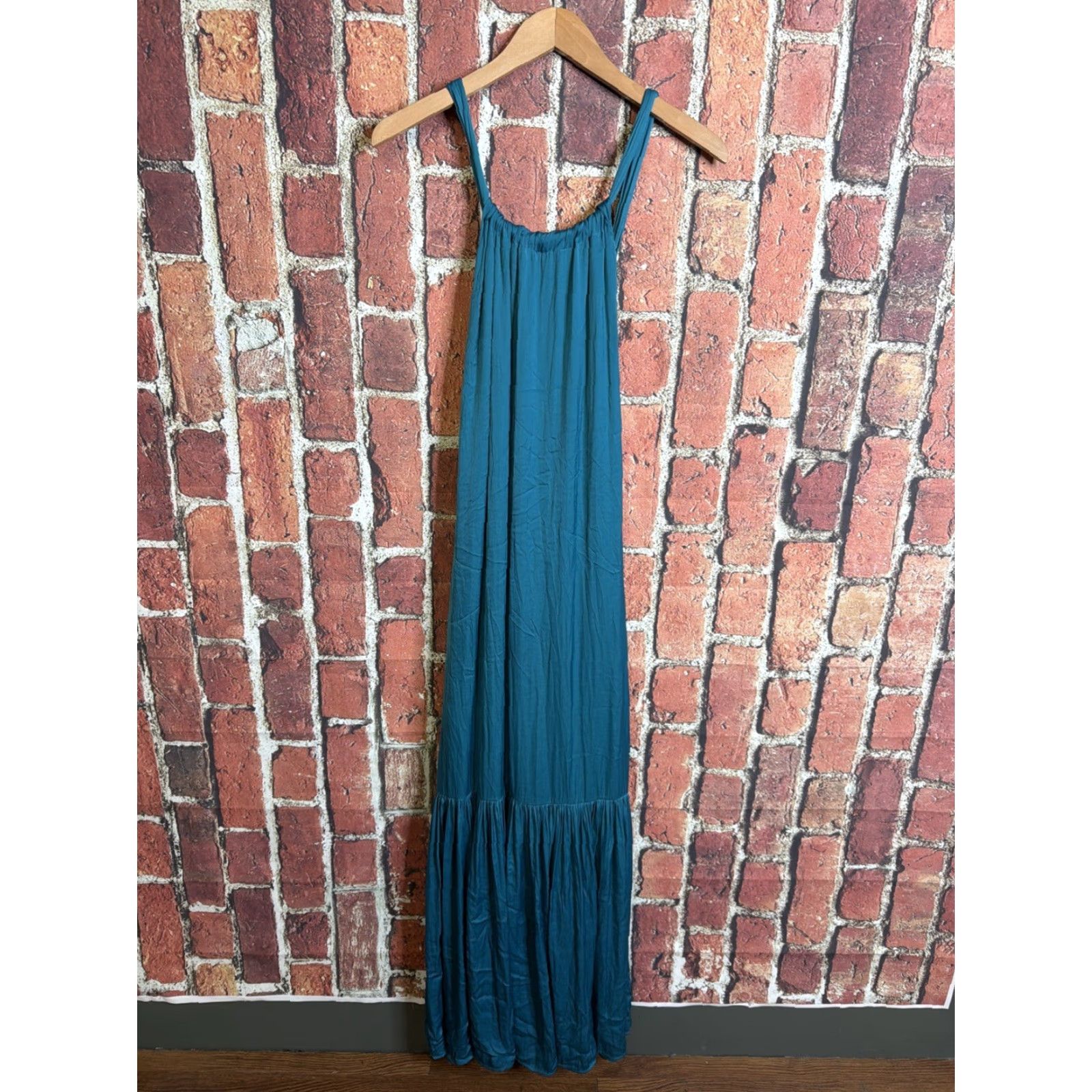 green halter prom dress Open-Back Long Halter Prom Dress with Train Forest Green / Large