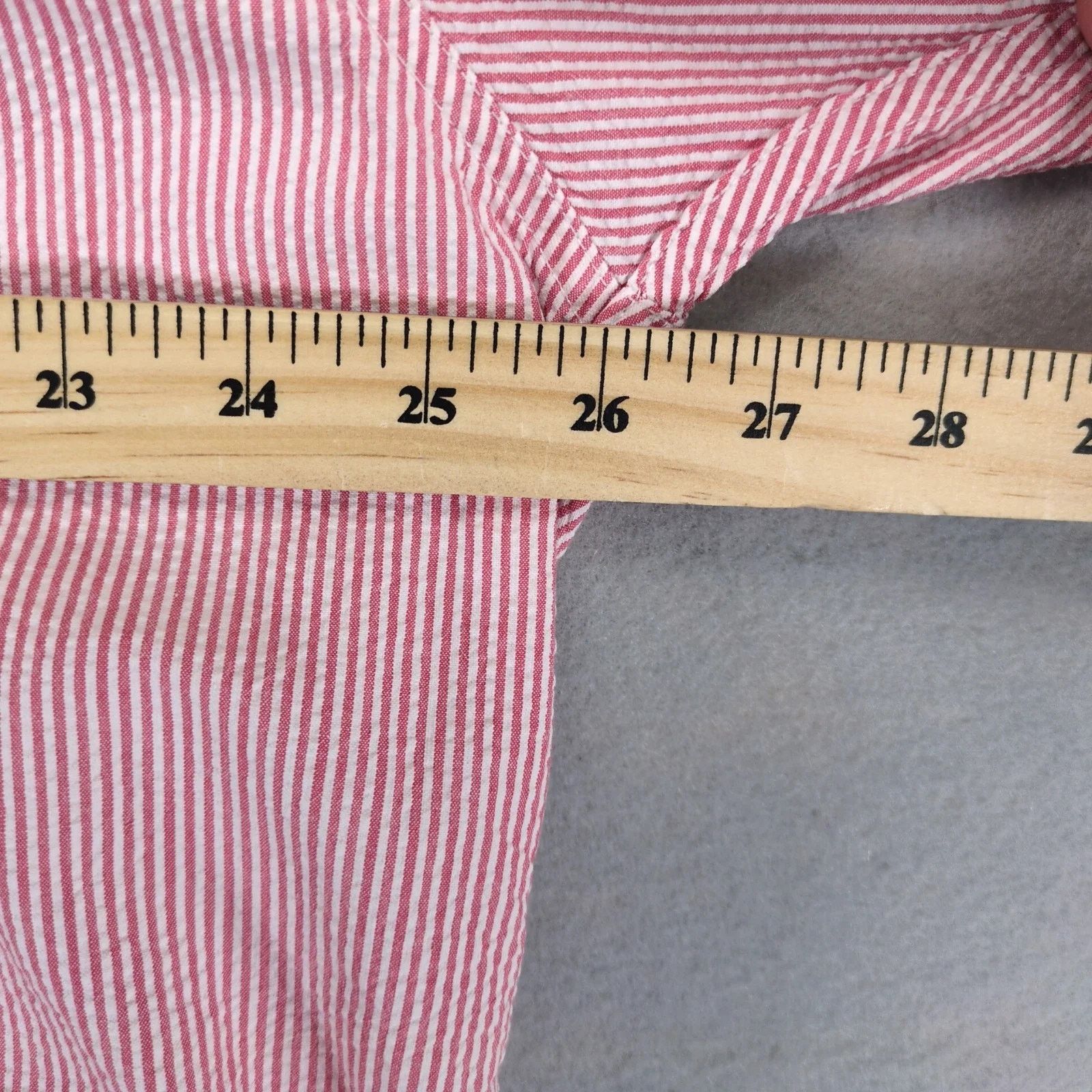 Eddie Bauer Vtg Y2K Eddie Bauer Red Striped Seersucker Button Down Shirt Size US XL / EU 56 / 4 - 5 Thumbnail