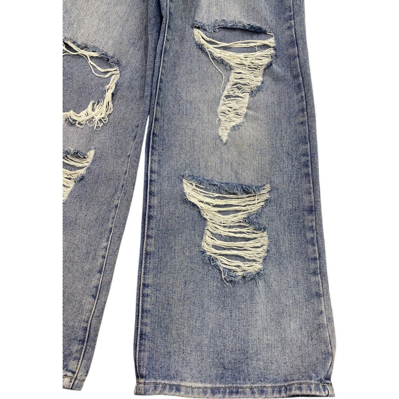 Japanese Brand Japanese Brand Acid Blue Wash Distress Style Baggy Jeans Size US 26 / EU 42 - 5 Thumbnail