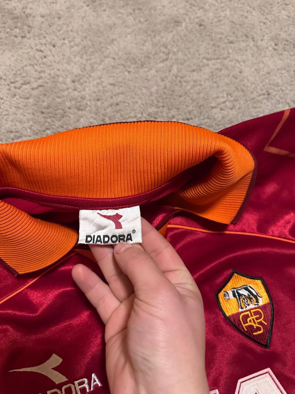Diadora Diadora AS Roma 1999/00 Home Football Shirt Soccer Jersey Size US L / EU 52-54 / 3 - 5 Thumbnail