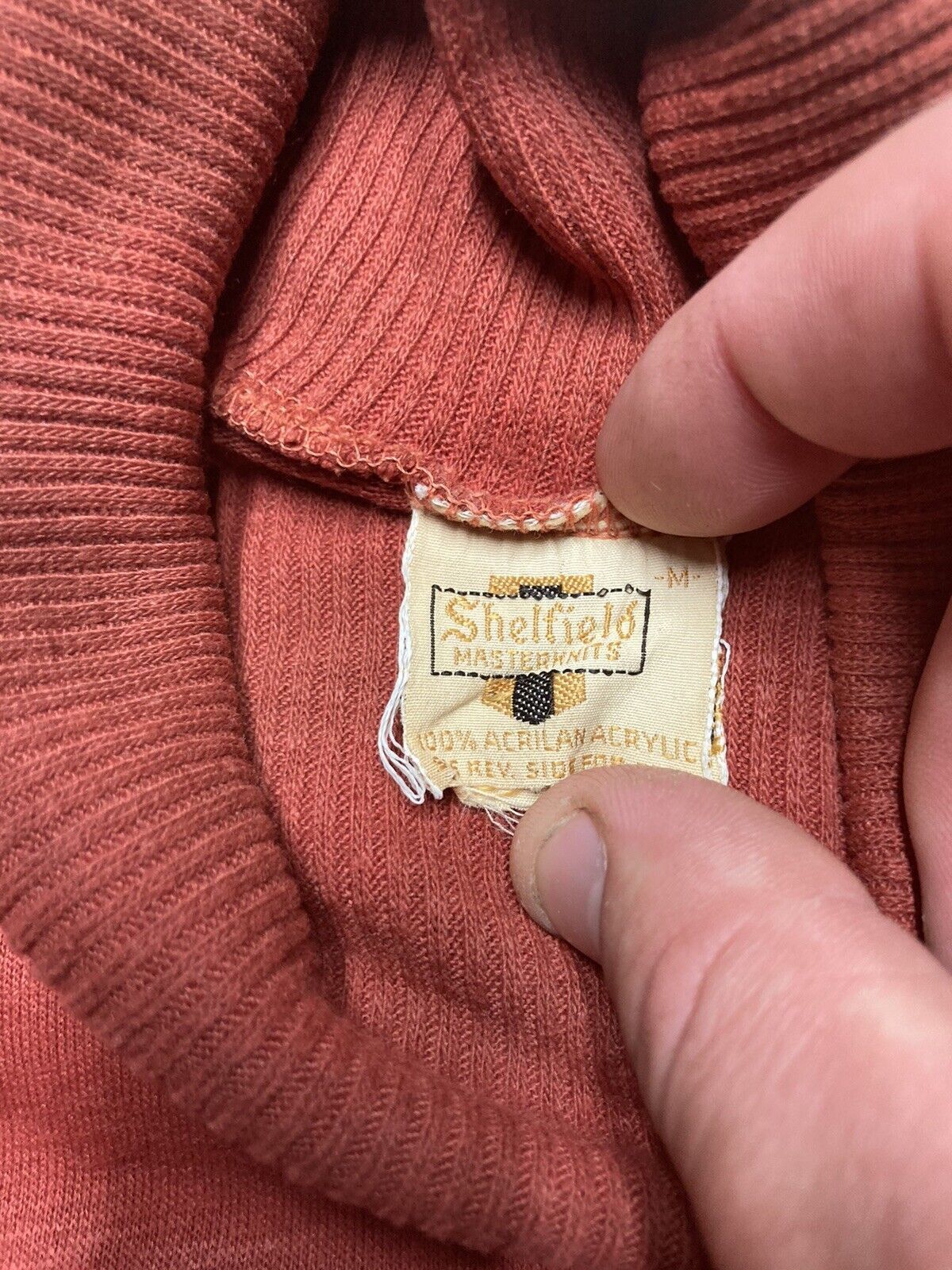 Vintage Vintage 70s turtleneck shirt acrylic soft burnt orange M Size US M / EU 48-50 / 2 - 5 Thumbnail