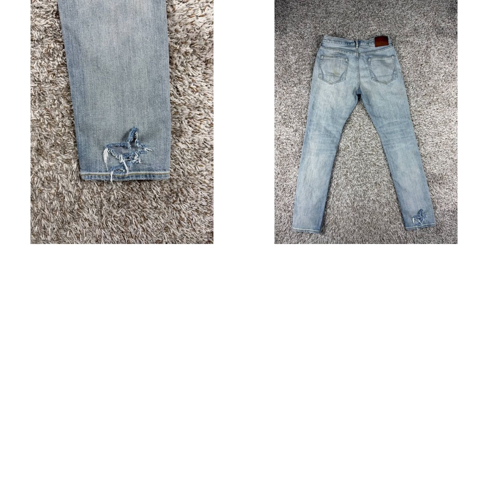 Allsaints AllSaints Rex Slim Fit Distressed Denim Jeans Men's 30x32 Blue Jeans Slim Men Distressed 32 Inseam 30 Waist Strap Button Size US 30 / EU 46 - 10 Thumbnail