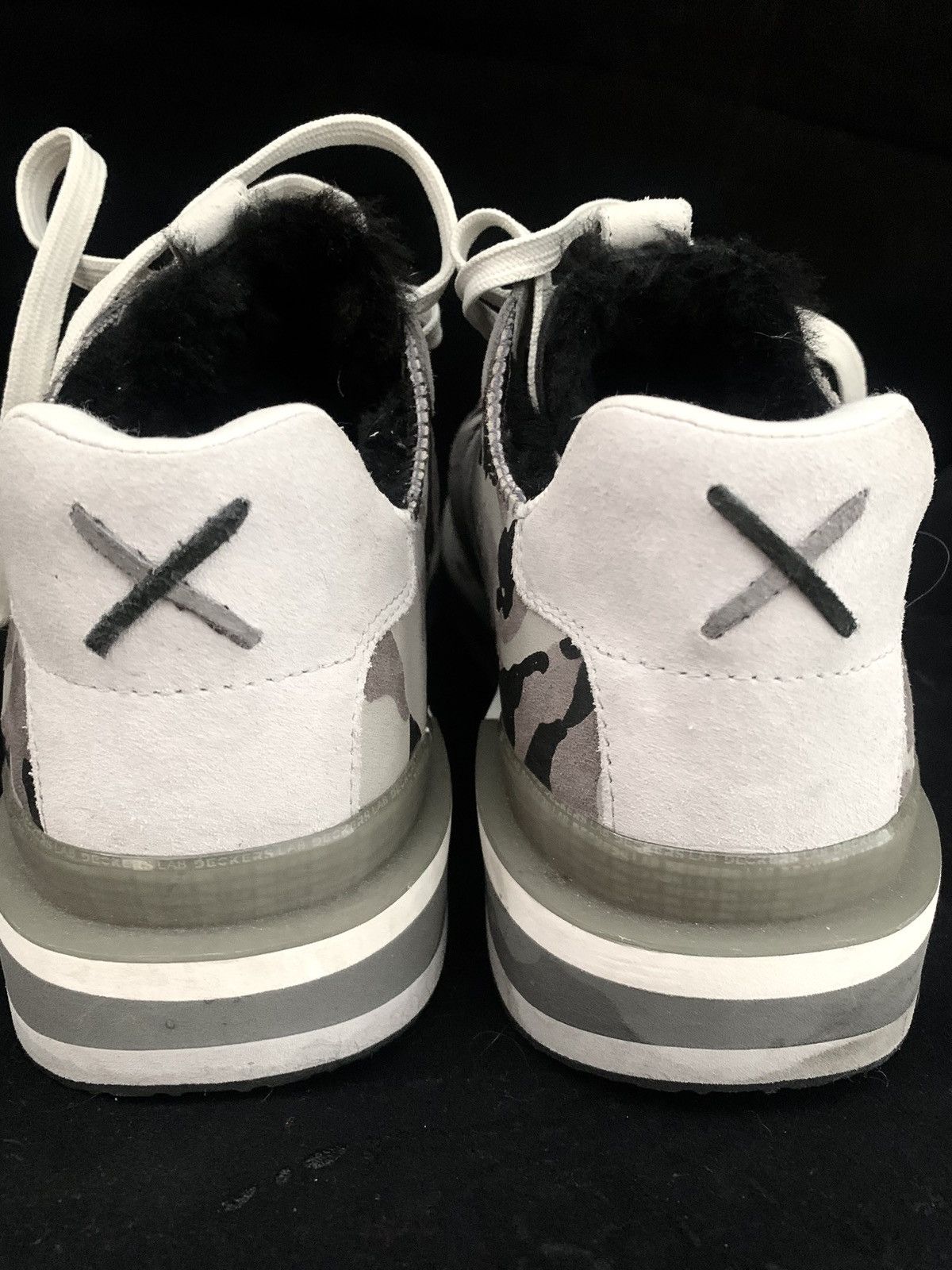 Deckers X-Lab KO-Z Sport Gray Camo Fur Line Suede Shoes