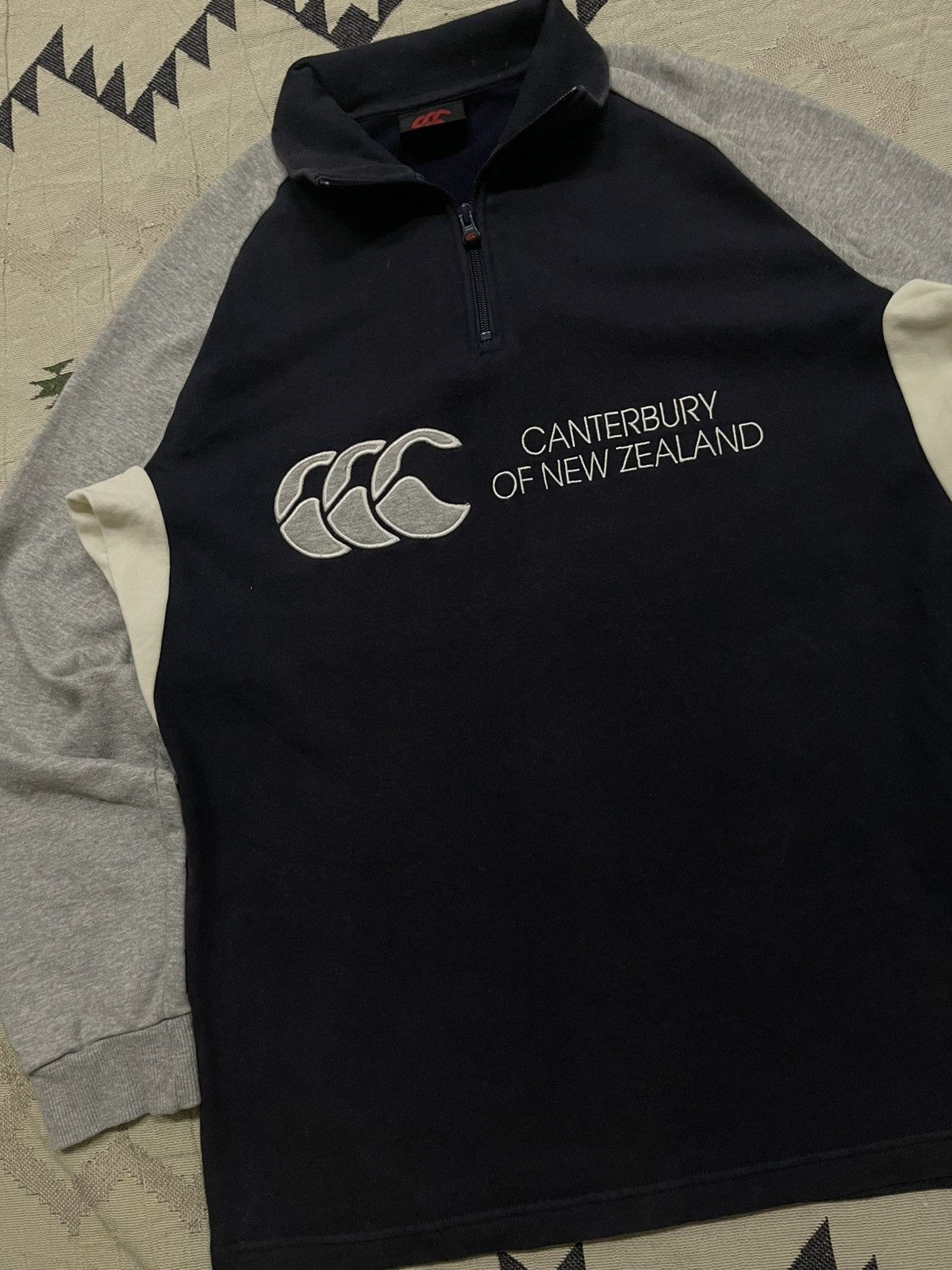 Canterbury of New Zealand CANTERBURY OF NEW ZEALAND EMBROIDERED HALF ZIPPER SWEATER Size US L / EU 52-54 / 3 - 4 Thumbnail