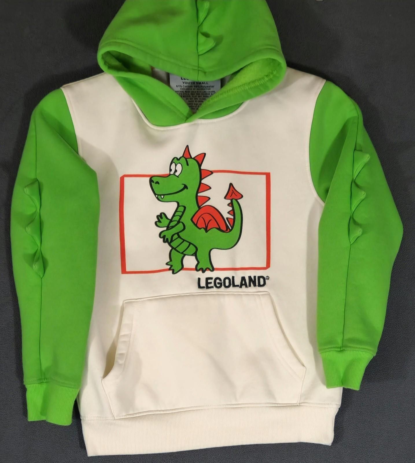 LEGO LEGOLAND Youth Small Green White Dragon Hoodie Sweatshirt Size US S / EU 44-46 / 1 - 1 Thumbnail