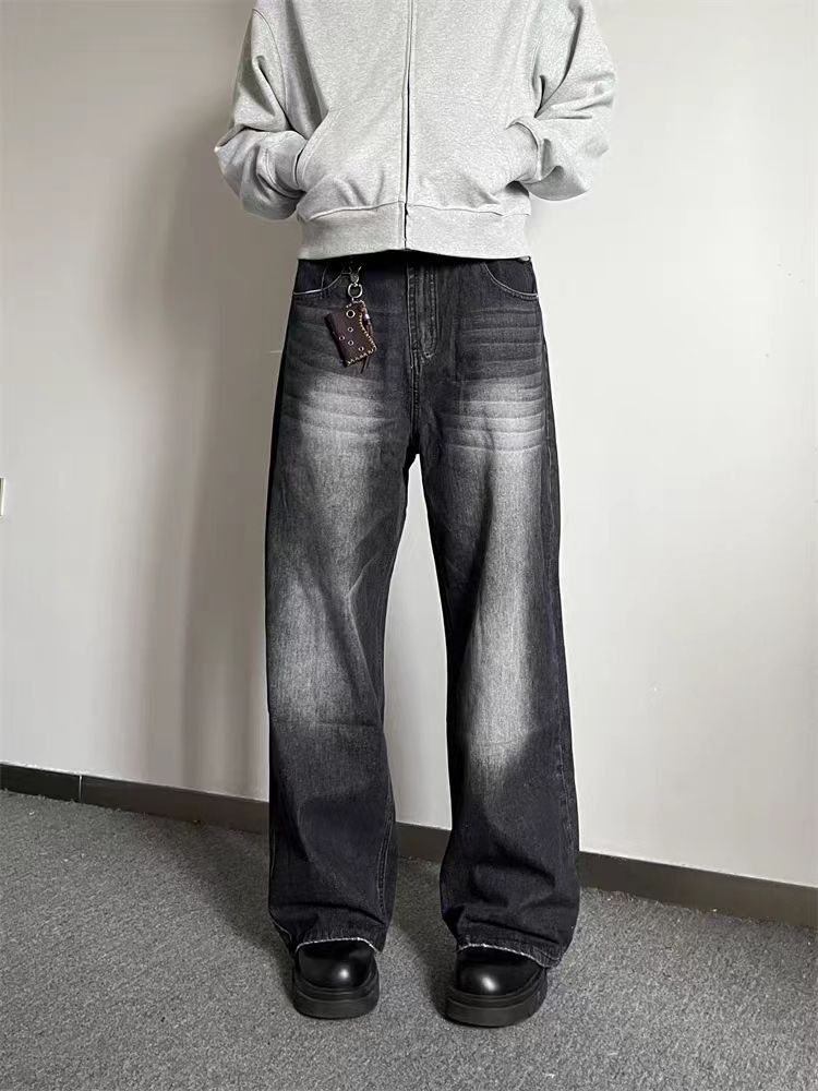 Japanese Brand × Jean Vintage Street Wide Leg Straight Loose Jeans Size US 32 / EU 48 - 1 Thumbnail