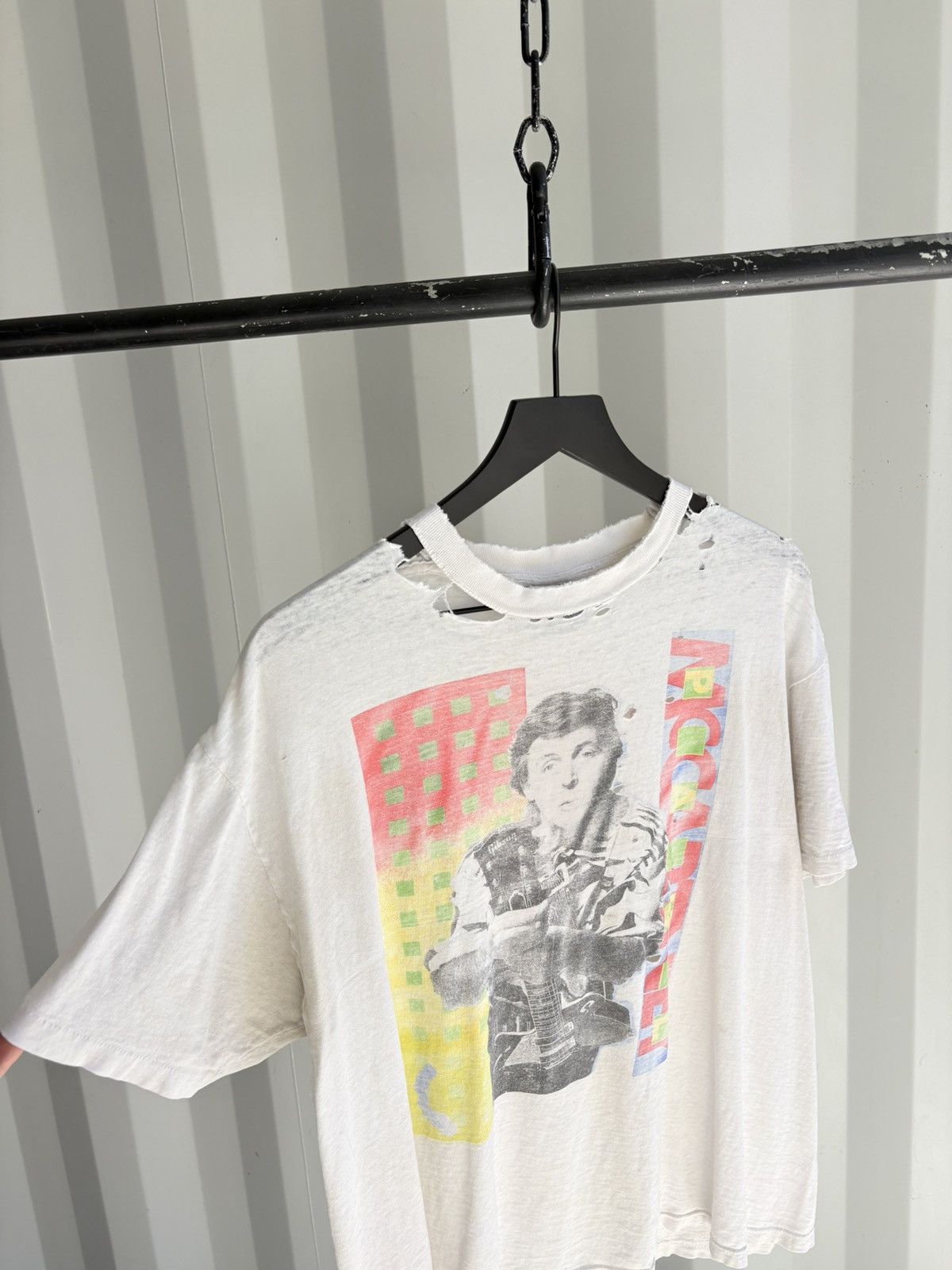 Band Tees Vintage Paul McCartney Shirt Faded Thrashed Grunge Band Thin Size US L / EU 52-54 / 3 - 7 Thumbnail