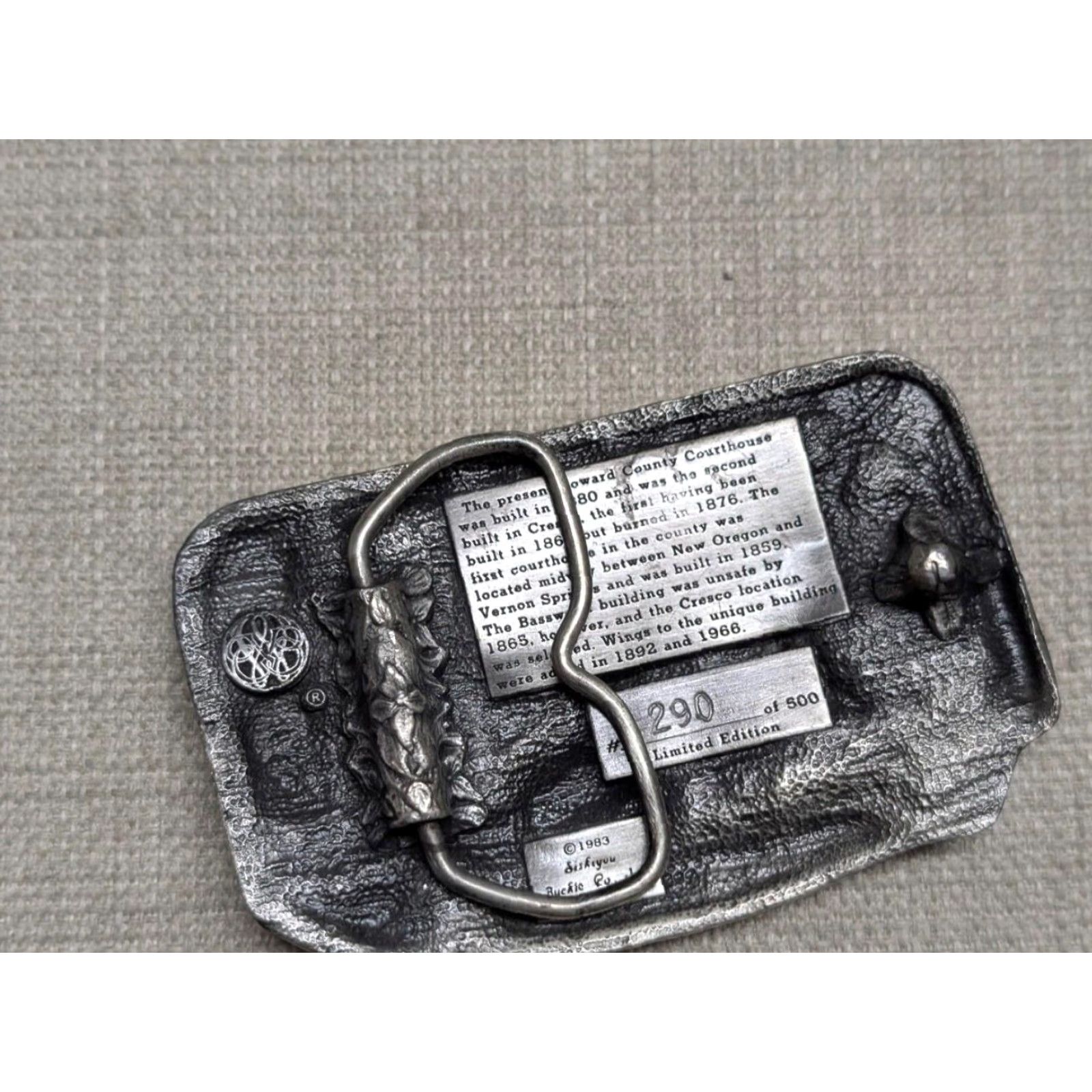 Vintage VINTAGE STATE OF IOWA belt buckle HEAVY DUTY solid pewter Western cowboy Size ONE SIZE - 3 Thumbnail