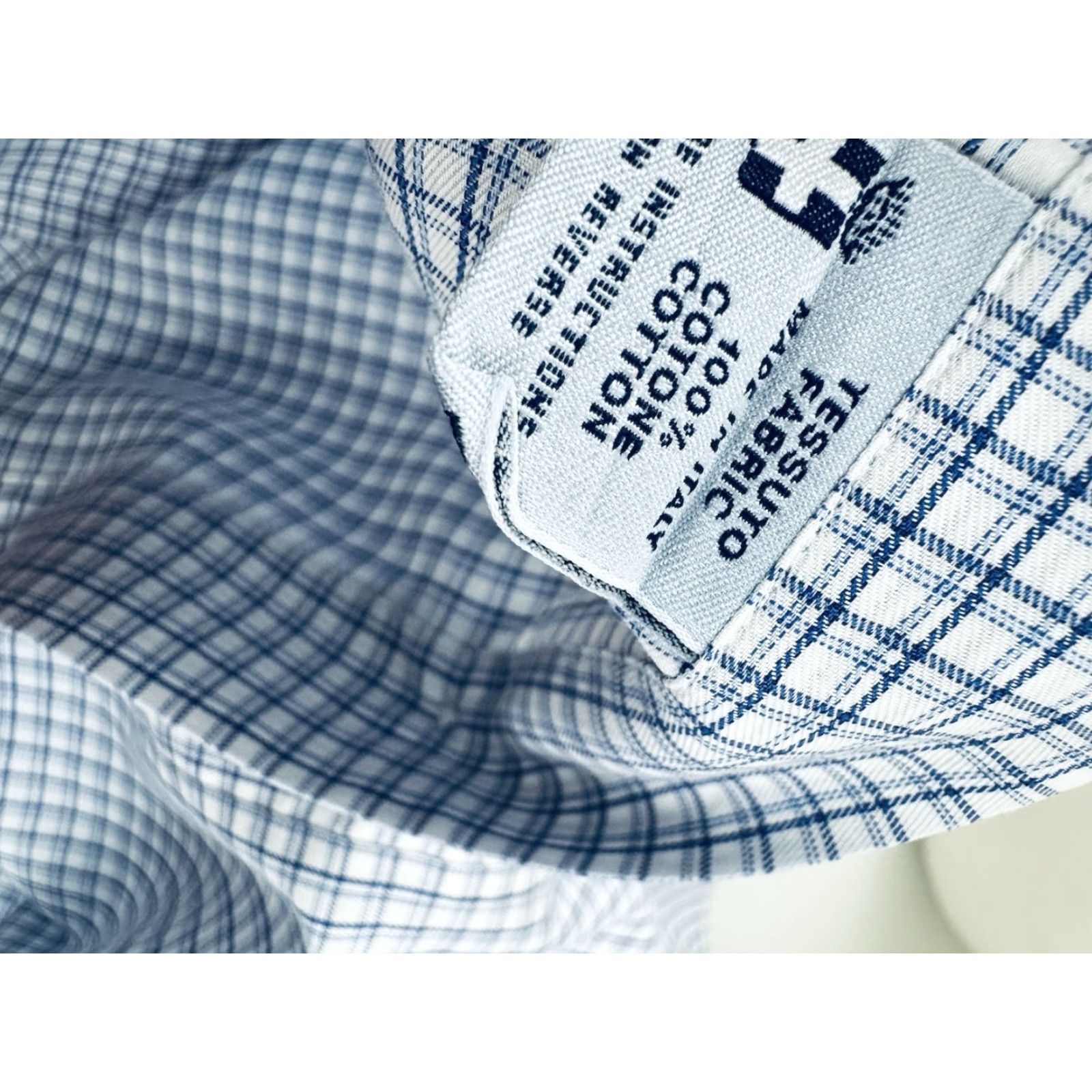 Vintage Truzzi Check Plaid Mens Shirt 41 / 16 Long Sleeve Dress Shirt Small Flaw Mens Size US L / EU 52-54 / 3 - 5 Thumbnail