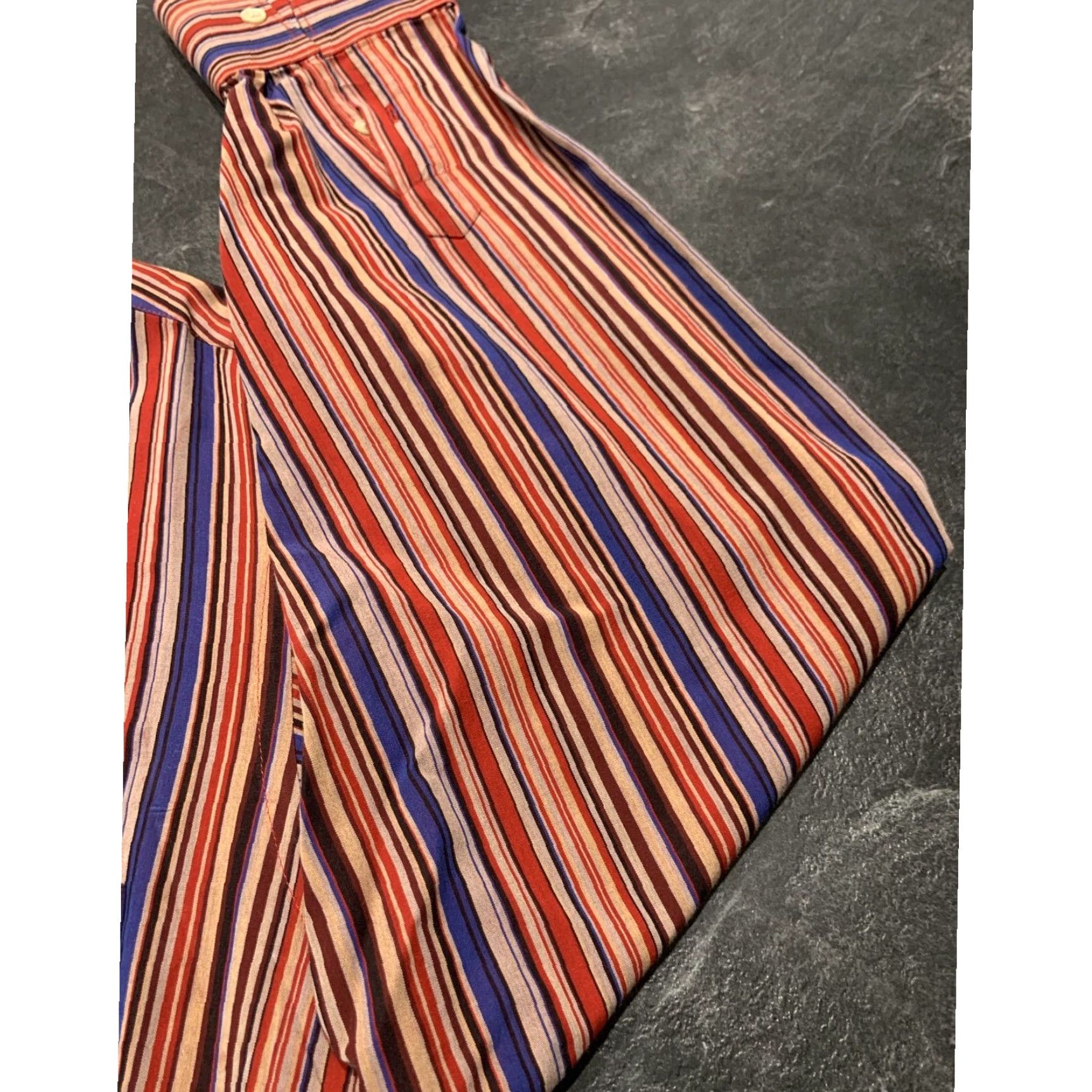 Vintage Martin Gordon Mens Stripe Shirt Large L Button Front Long Sleeve Cotton Size US L / EU 52-54 / 3 - 3 Thumbnail