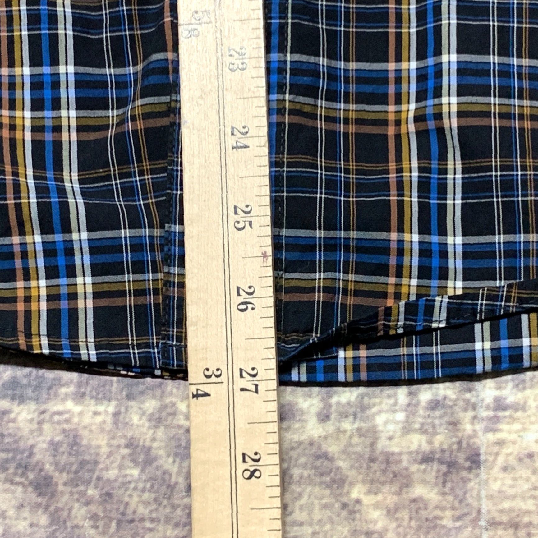 Wrangler Wrangler Mens Button Down Western Shirt Blue Black Plaid Size Medium Long Sleeve Size US M / EU 48-50 / 2 - 5 Thumbnail