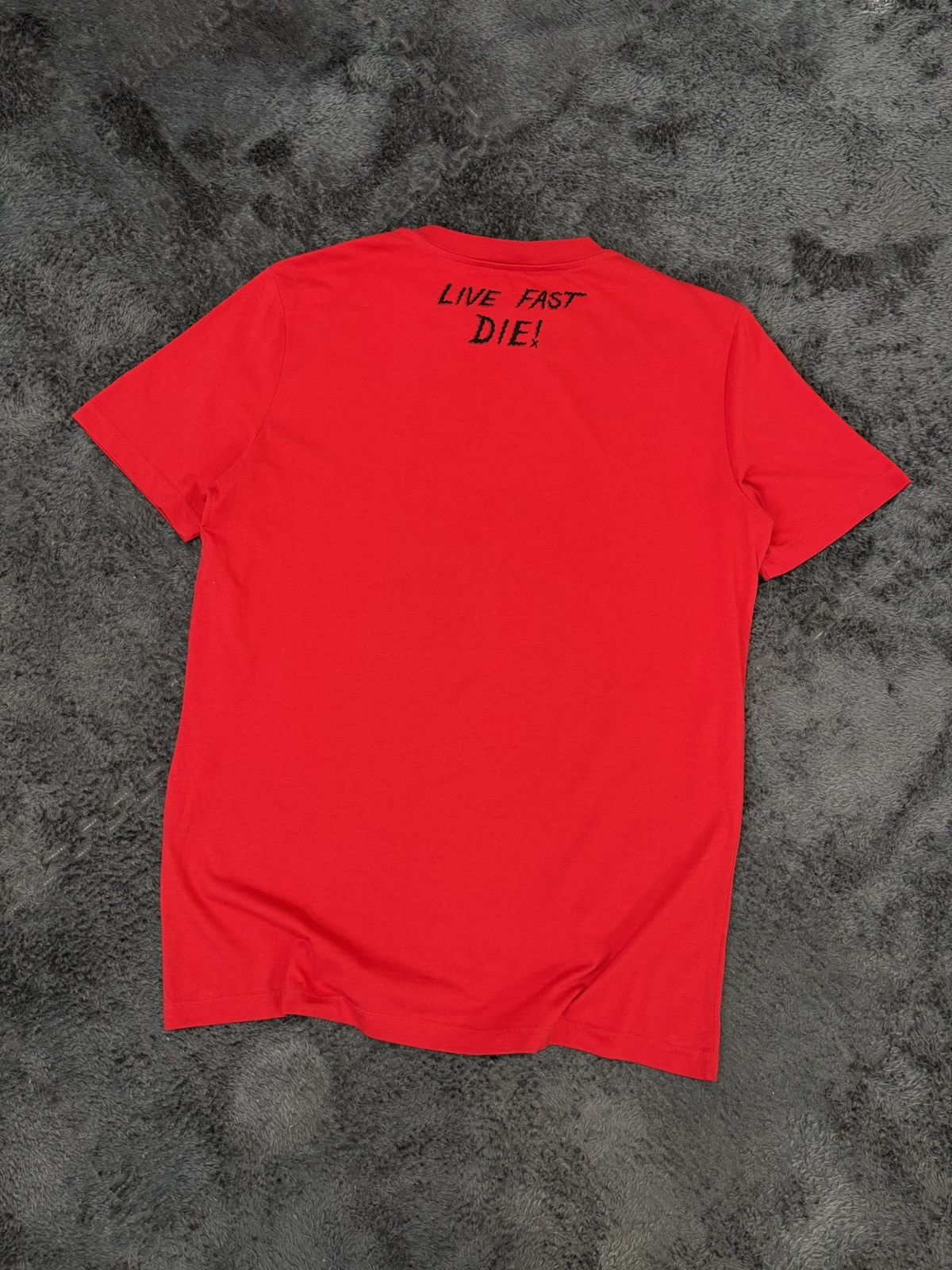 Alexander McQueen Alexander McQueen MCQ Red "Live Fast Die!" Tee Size US M / EU 48-50 / 2 - 6 Thumbnail
