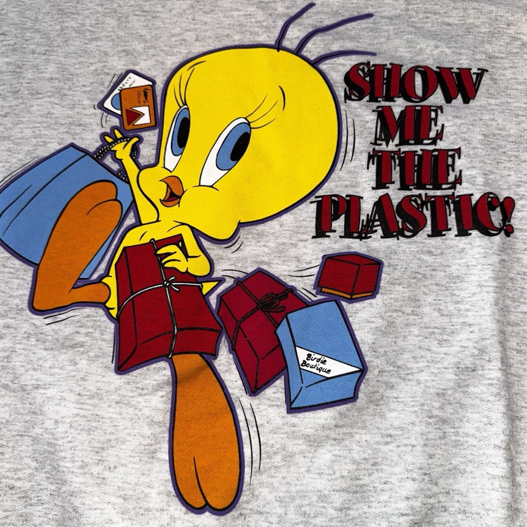 Russell Athletic VINTAGE Tweety Bird Looney Tunes Sweatshirt Unisex Adults 2XL Gray USA Graphic Print Long Sleeve Pullover Crew Neck Heavyweight Fleece Size US XXL / EU 58 / 5 - 3 Thumbnail