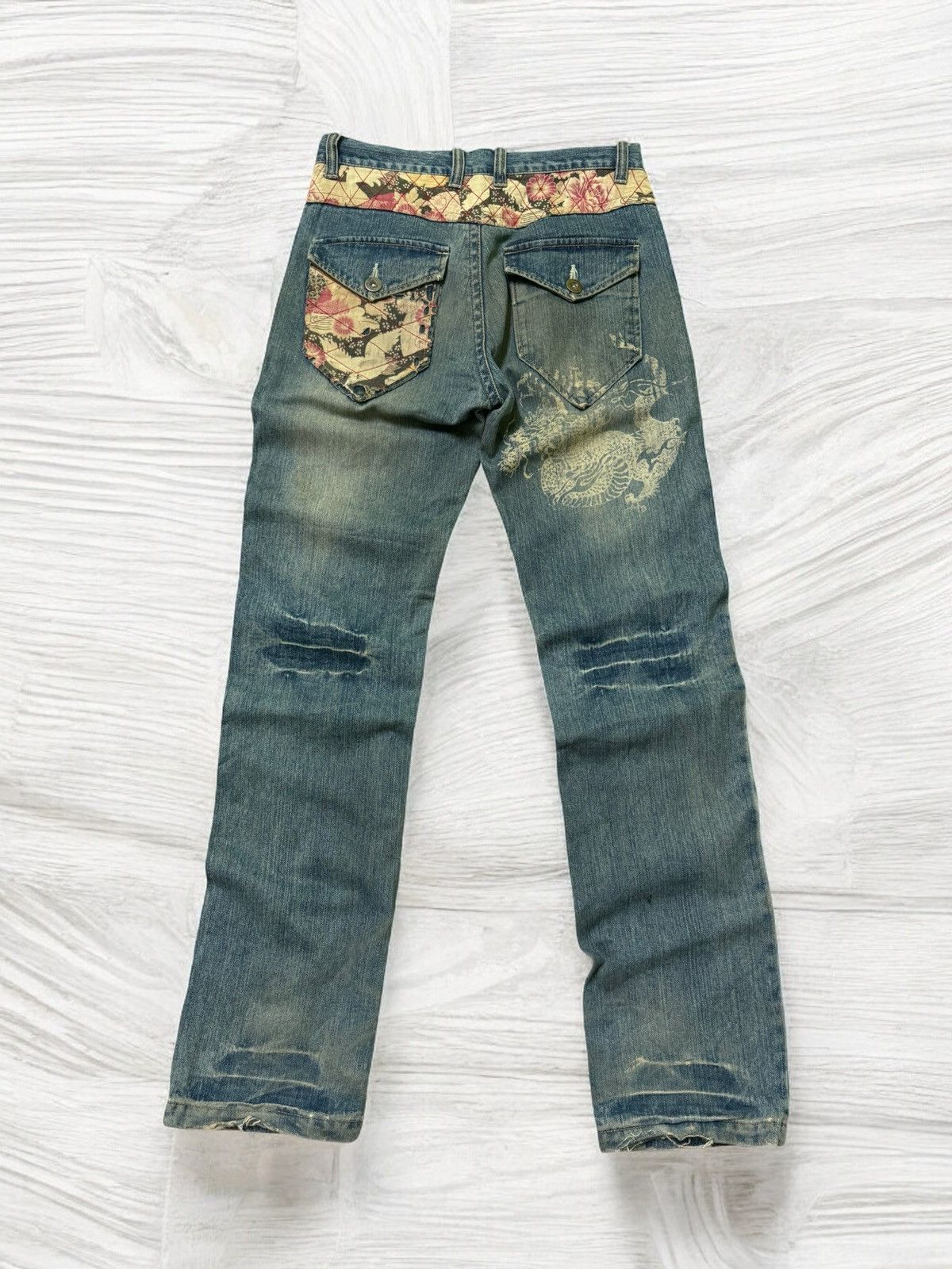 Japanese Brand Japan Classic Dragon Jeans Muddy Wash Karakuri Tamashi Style Size US 30 / EU 46 - 2 Thumbnail