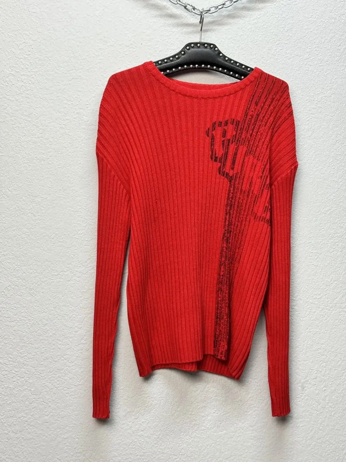 Japanese Brand × Vintage Vintage Y2K Distressed Striped Sweater Faded knit Y2K Effect Size US M / EU 48-50 / 2 - 8 Thumbnail