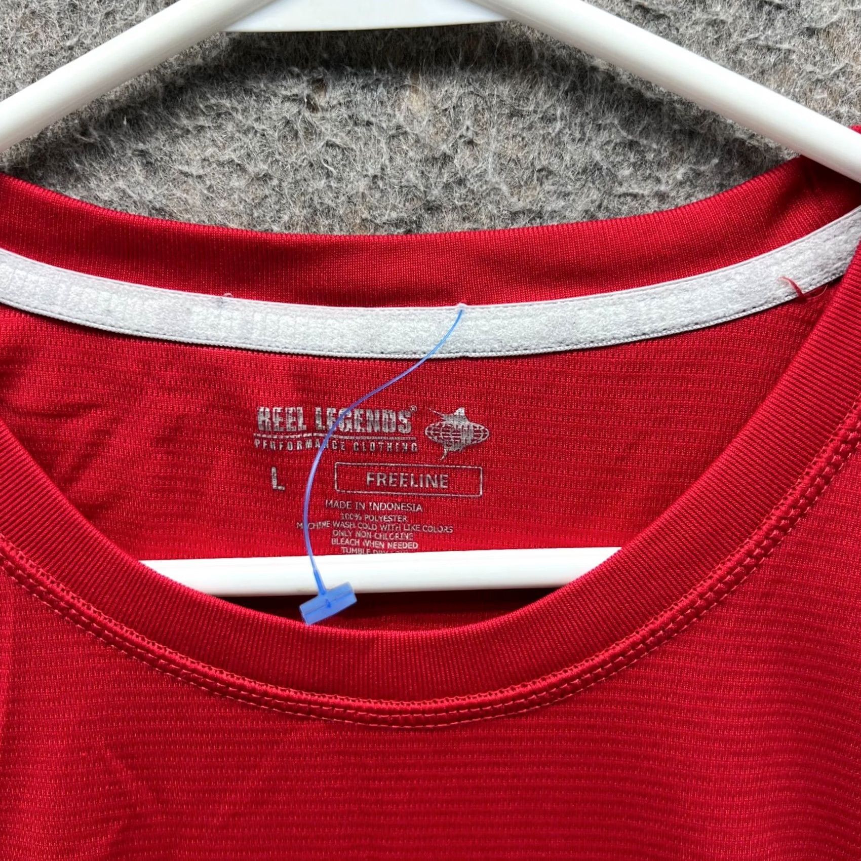 Vintage VINTAGE Reel Legends Shirt Mens Large Red Crewneck Freeline Fit Performance Polyester Shirt Size US L / EU 52-54 / 3 - 7 Thumbnail