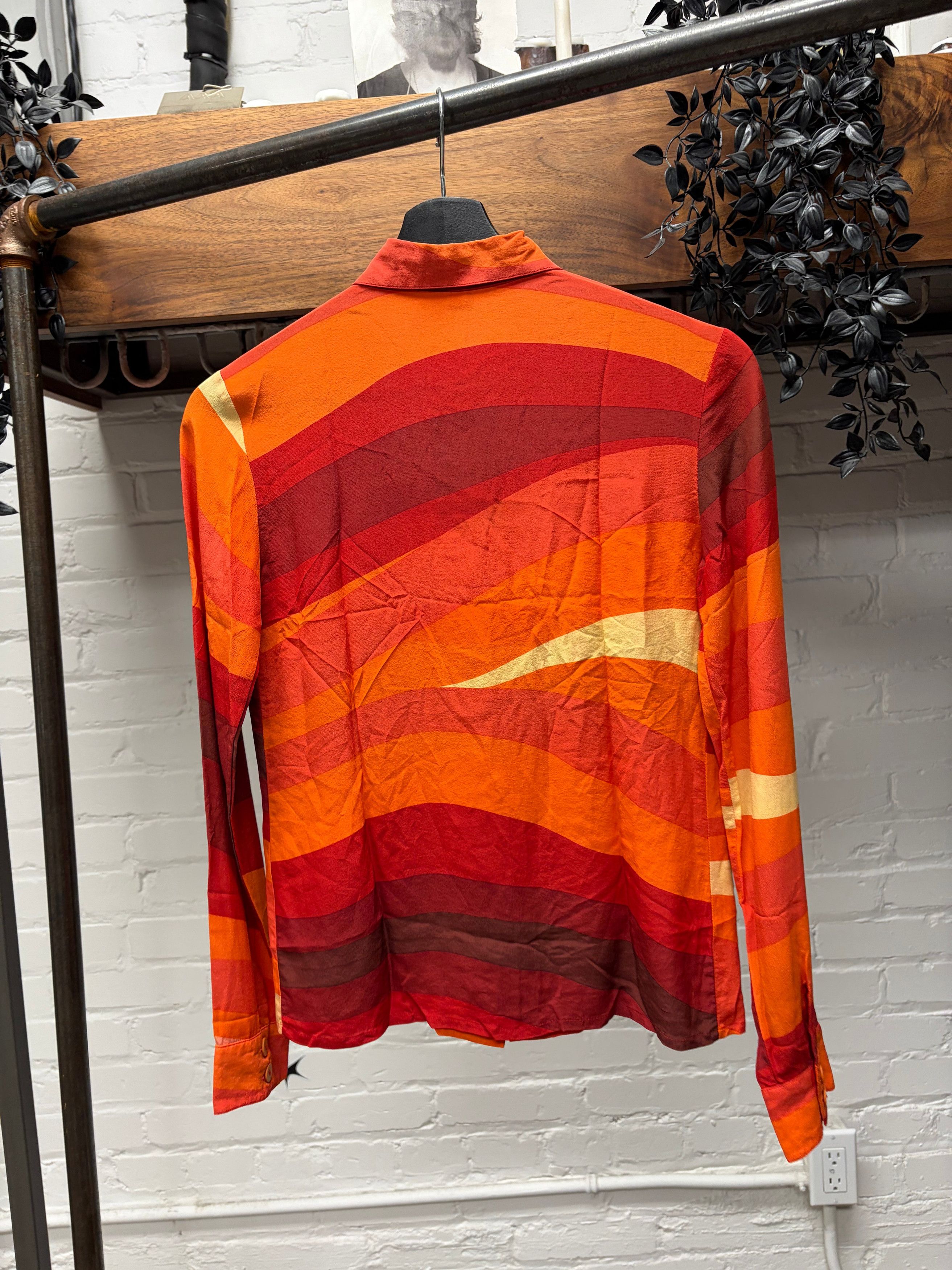 Alexander McQueen SS1996 Alexander McQueen ‘Flames’ Silk Shirt Size US S / EU 44-46 / 1 - 3 Thumbnail