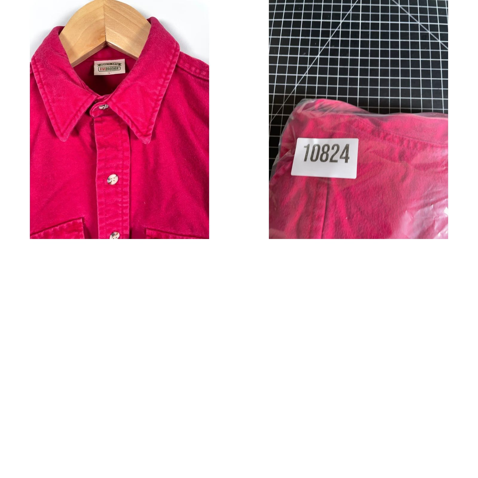 Vintage VINTAGE Five Brother Shirt Mens Large Red Chamois Button-Up Workwear 90s Grunge Retro Solid Pattern Long Sleeve Cotton Size US L / EU 52-54 / 3 - 9 Thumbnail