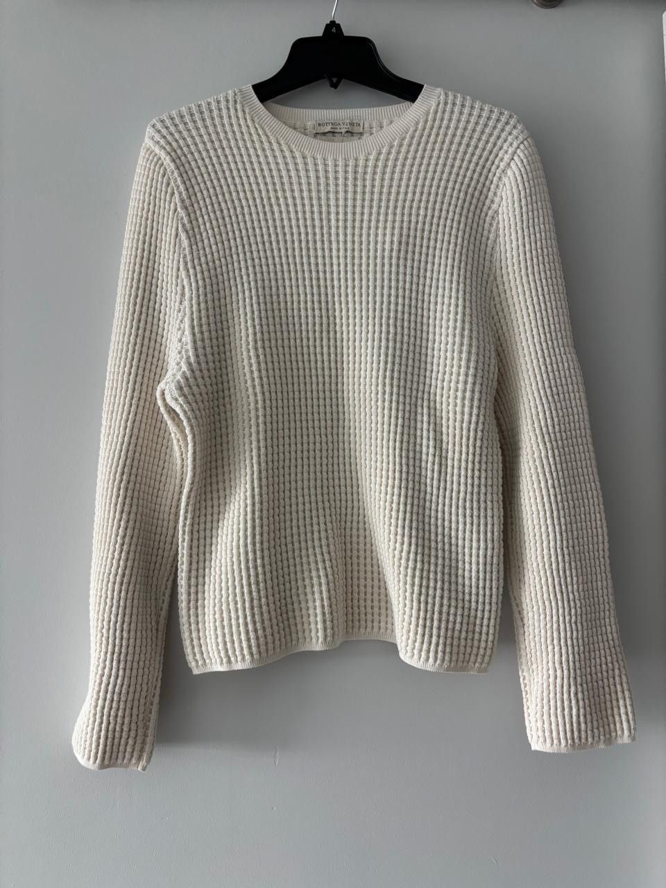 Bottega Veneta Bottega Veneta Waffle Knit Thermal Longsleeve Size US S / EU 44-46 / 1 - 1 Thumbnail