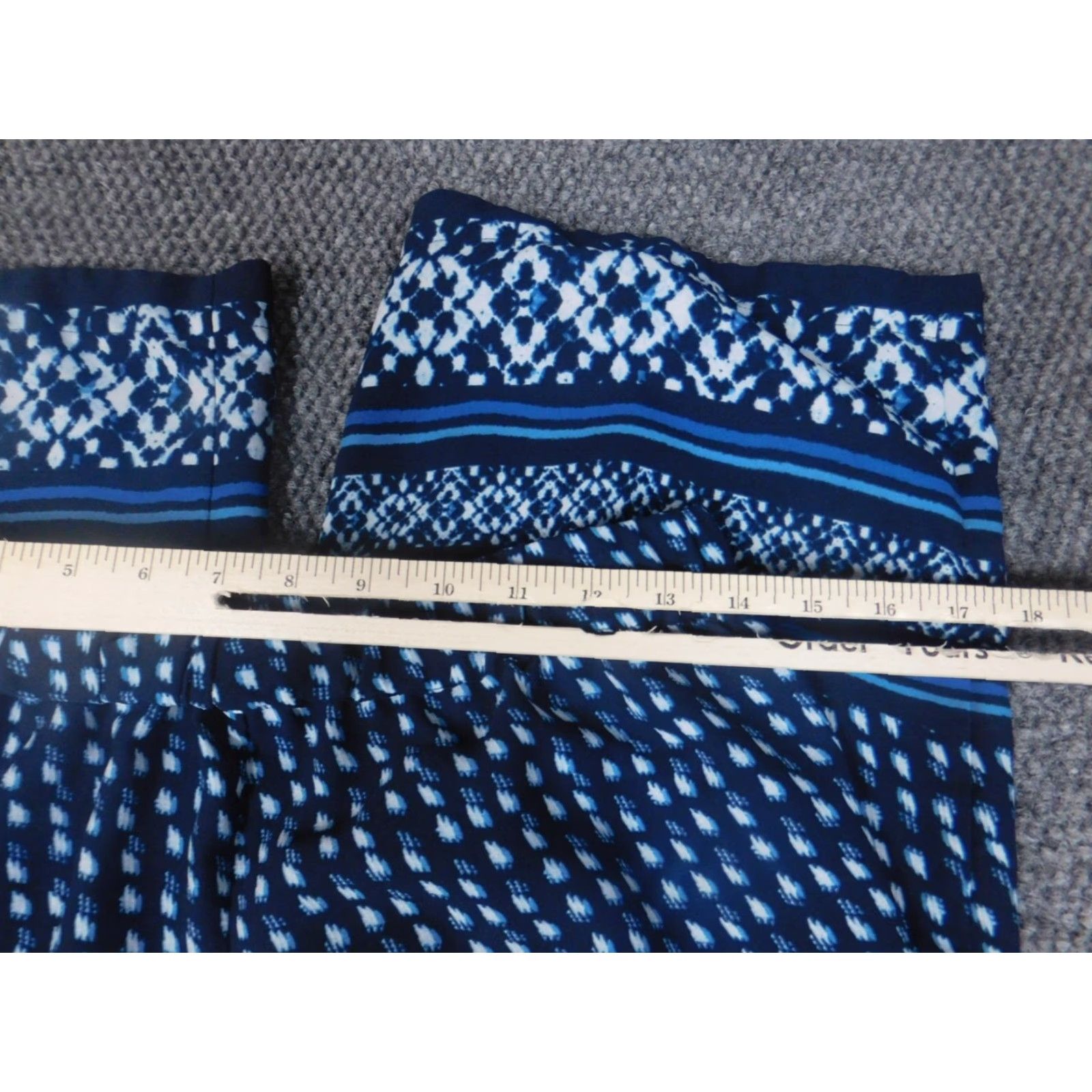 Vintage Rafaella Pants M blue Harem straight Women Regular Casual Knit Breathable 30in Inseam 28in Waist Crochet Floral Size 32" / US 10 / IT 46 - 3 Thumbnail