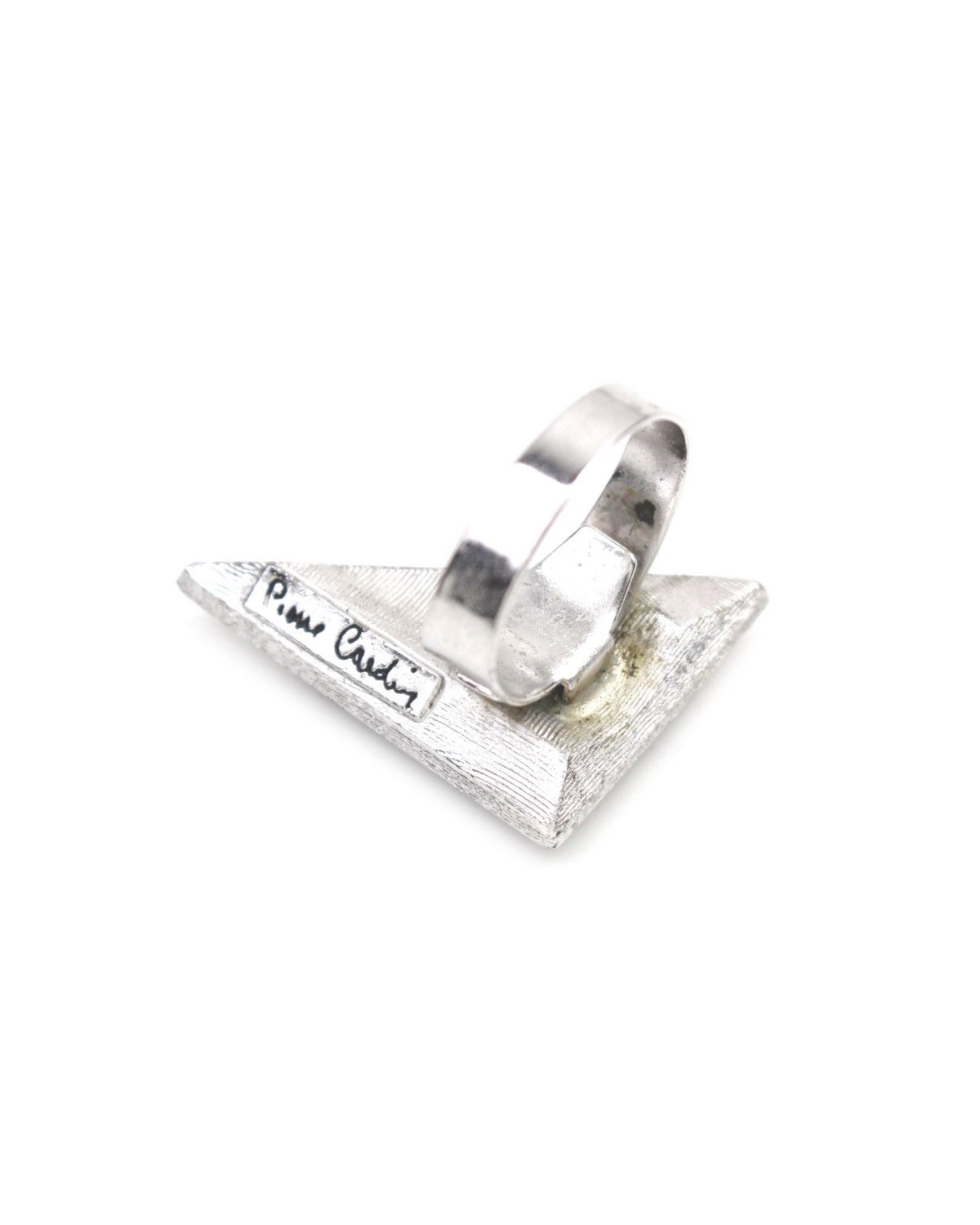 Pierre Cardin 1970S PIERRE CARDIN GEOMETRIC TRIANGLE SILVER-PLATED RING Size ONE SIZE - 9 Thumbnail