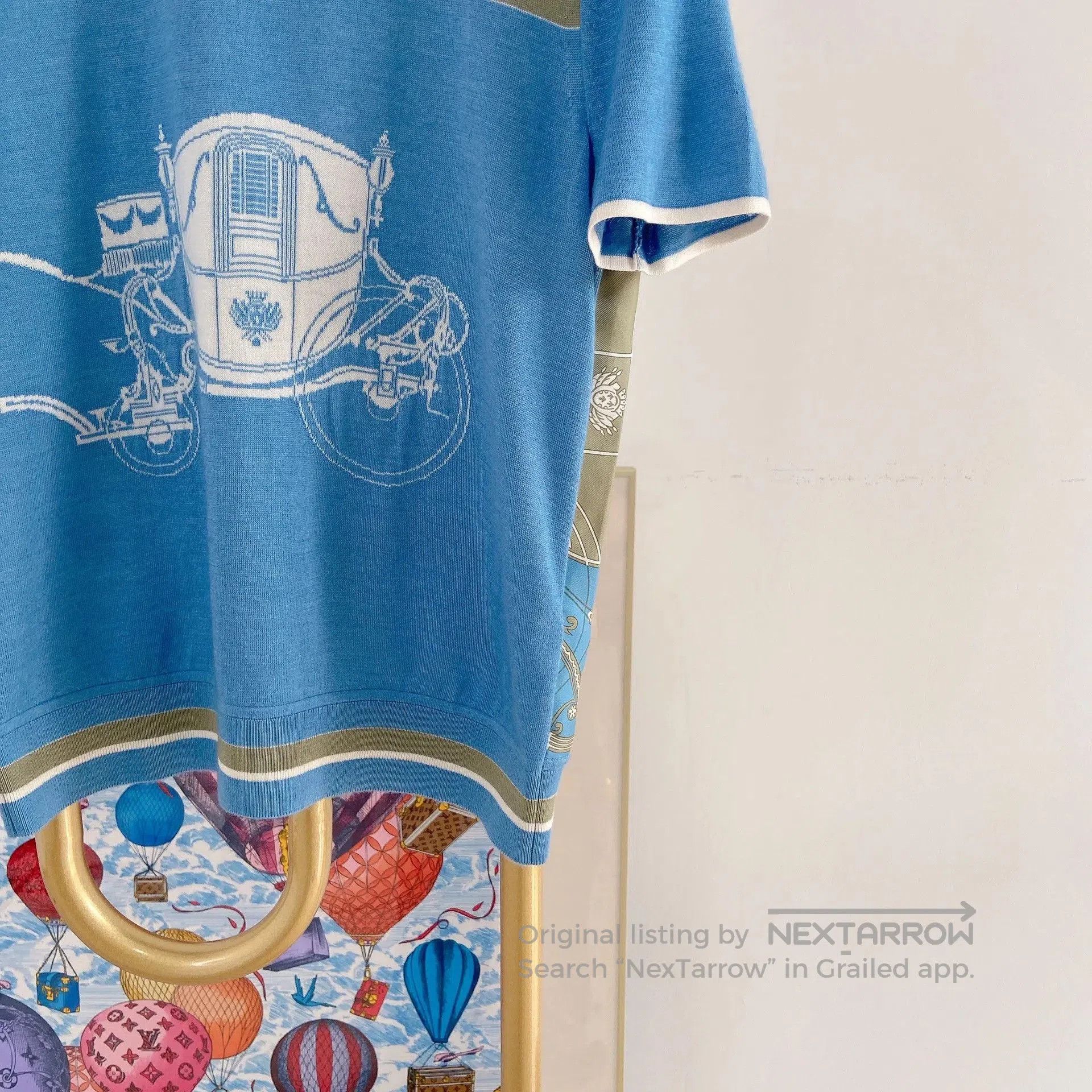 Hermes Hermes Silk Knit Panel T-shirt Size 36. Size XS / US 0-2 / IT 36-38 - 5 Thumbnail