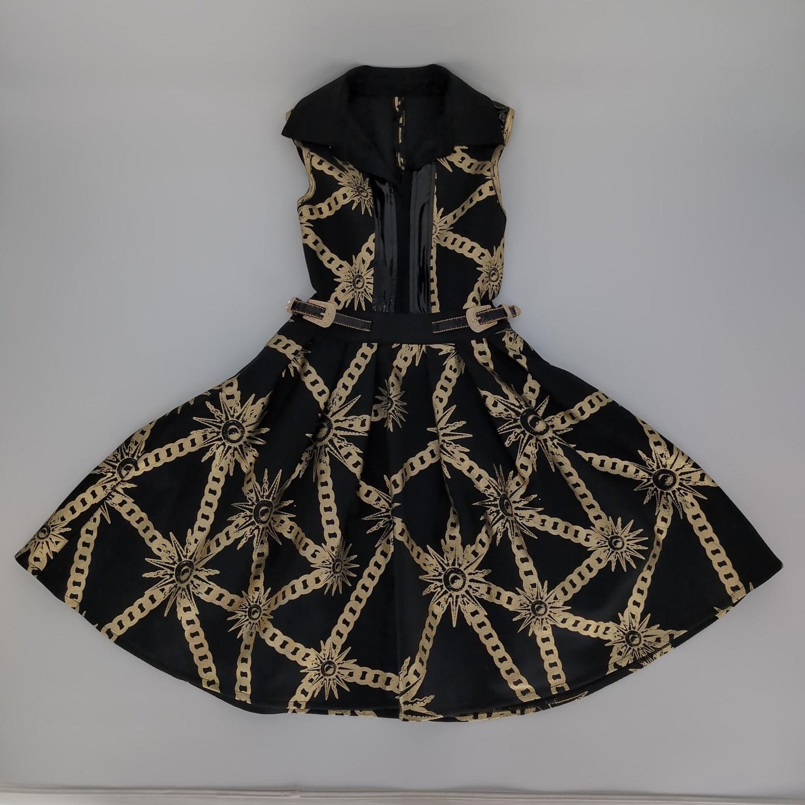 Other Barok Paris NJ Couture NWT Black Gold Sleeveless Dress Sz S Size S / US 4 / IT 40 - 15 Thumbnail