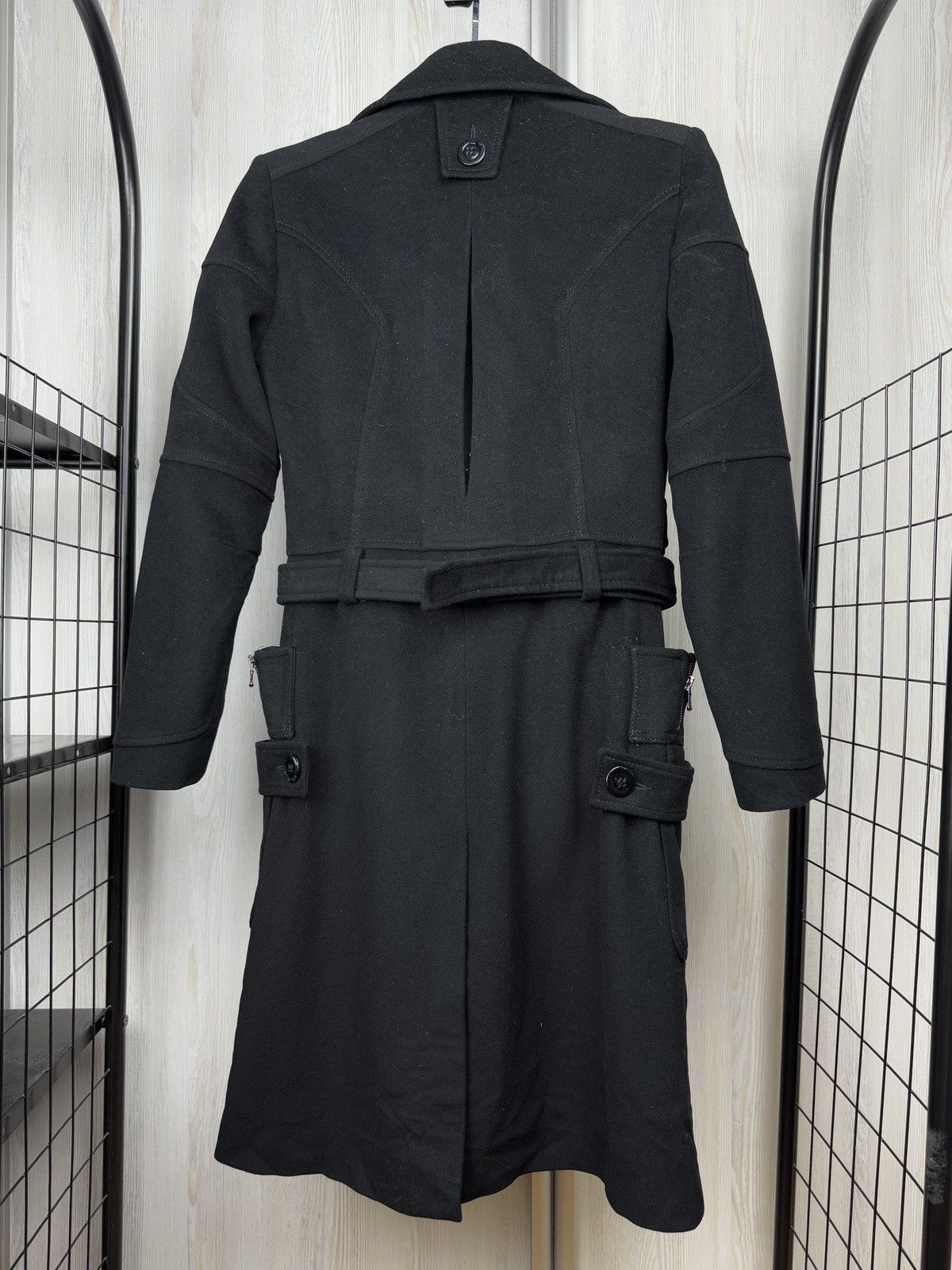 Antonio Berardi Antonio Berardi Virgin Wool Black long asymmetrical coat 40 Size S / US 4 / IT 40 - 9 Thumbnail