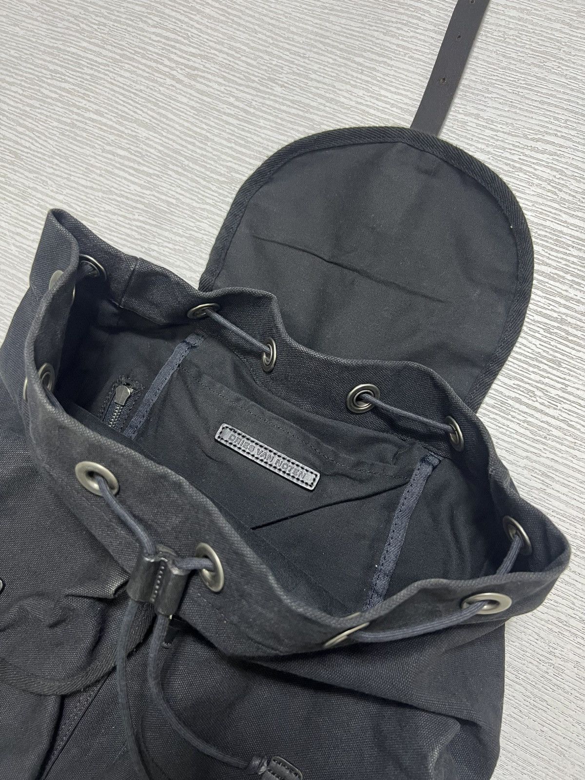 Dries Van Noten Dries Van Noten - Canvas Military Rucksack Backpack Size ONE SIZE - 15 Thumbnail