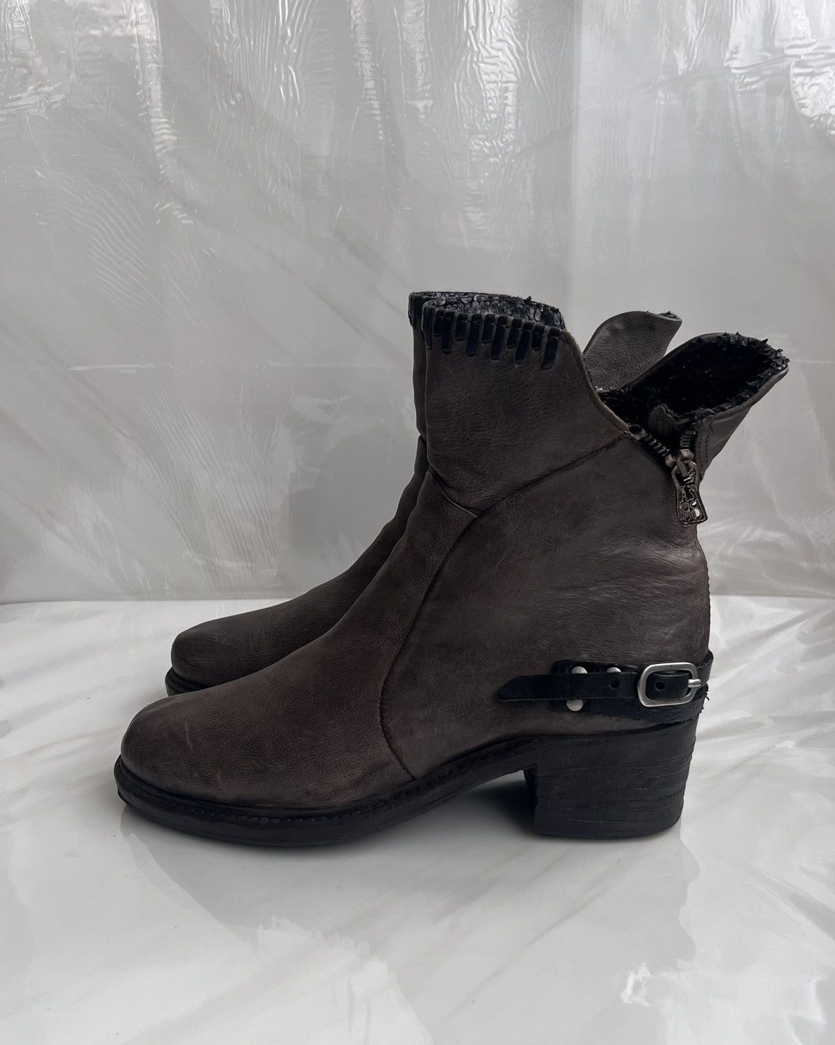 A.S.98 As 98 Airstep Zipper Boho Biker Gray distressed boot Size US 8 / IT 38 - 5 Thumbnail