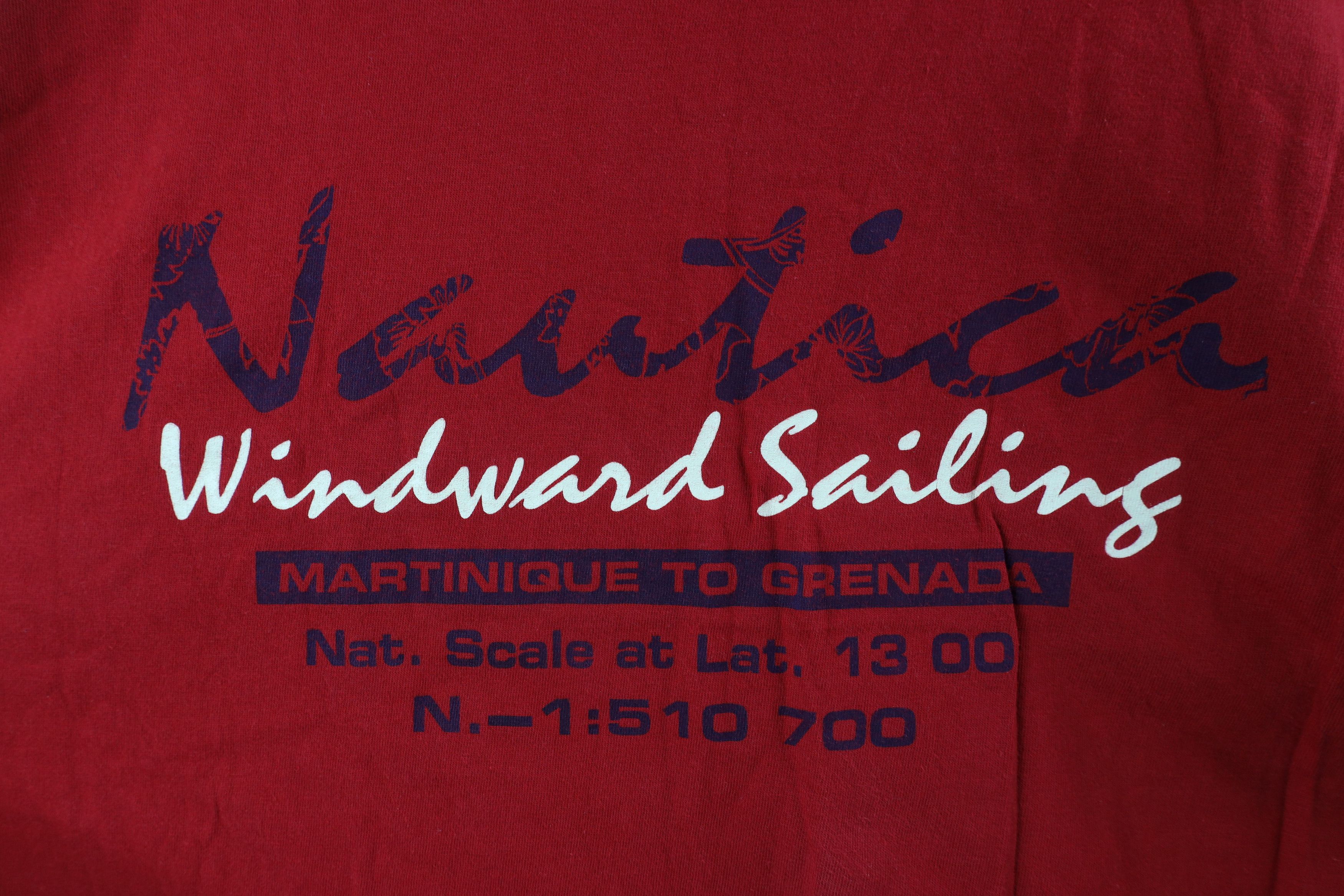 Nautica × Vintage Vintage 90s Nautica Windward Sailing Boat T-Shirt Red USA Size US XL / EU 56 / 4 - 5 Thumbnail