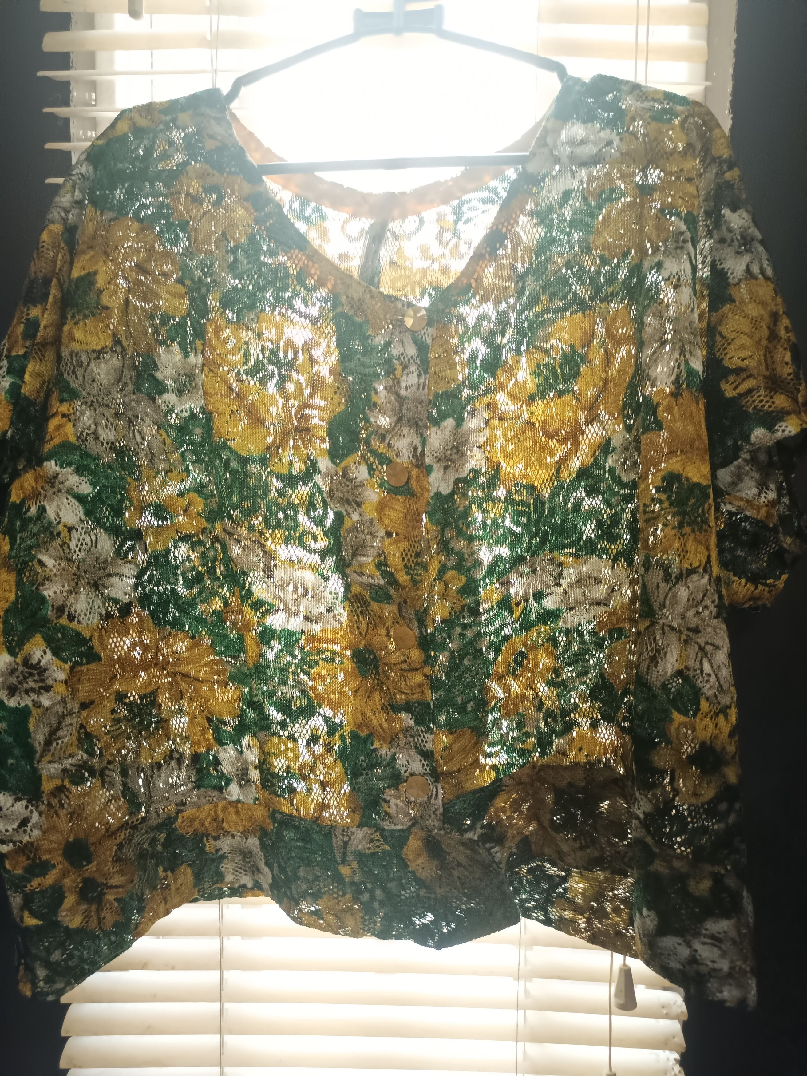 If Six Was Nine × Japanese Brand Womens Floral Lace Crop Tops Short Sleeve Size XL / US 12-14 / IT 48-50 - 8 Thumbnail