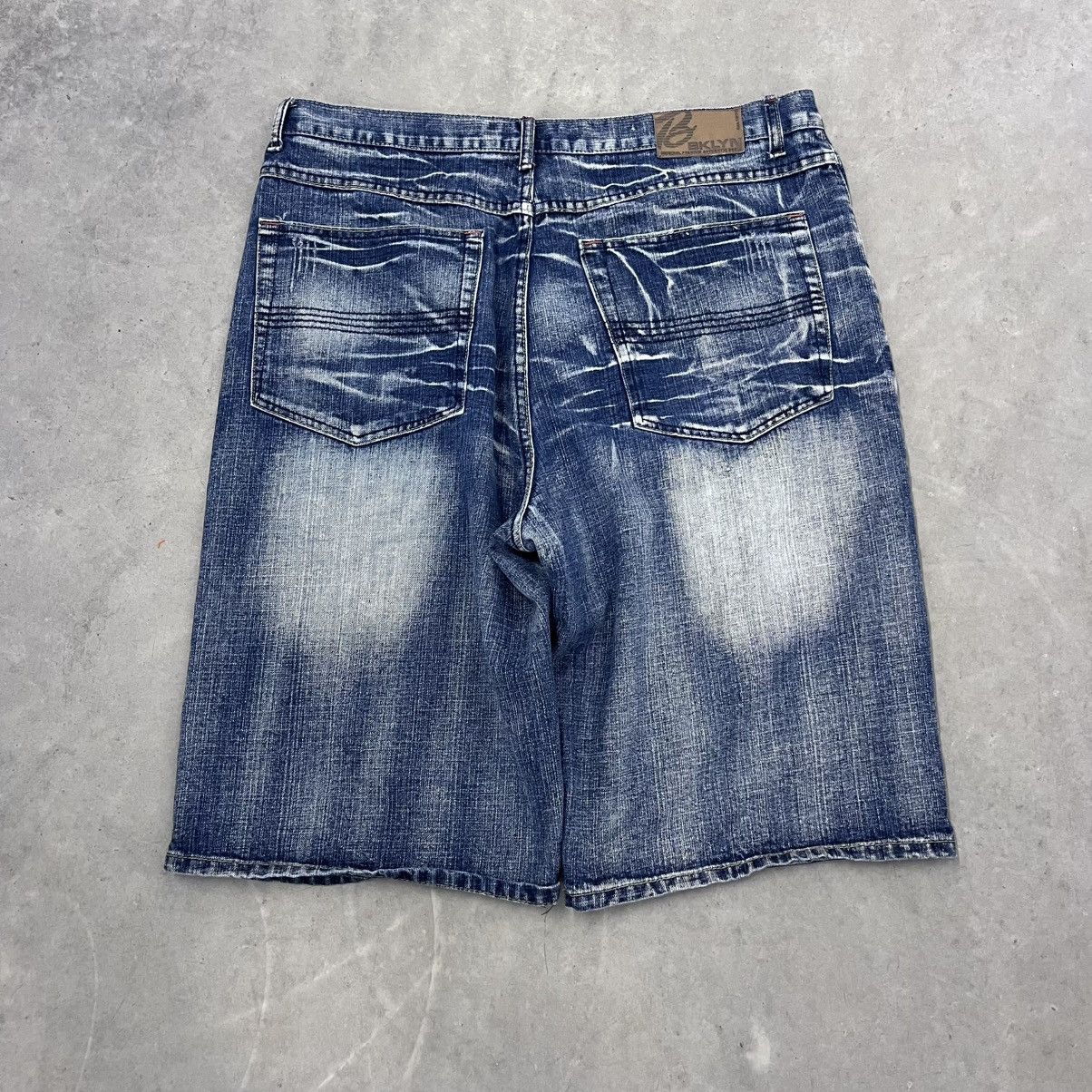 Akademiks × Southpole CRAZY Y2K Baggy Brooklyn Express Jorts 38" Waist Denim Jeans Size US 40 / EU 56 - 1 Thumbnail