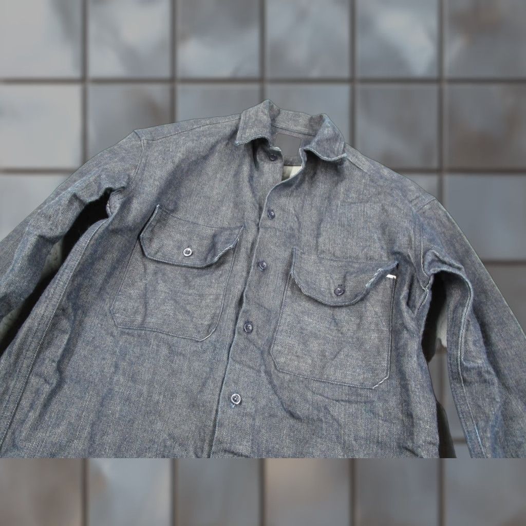 SuperFunTime Jacket Mens Small Blue Japanese Selvedge Denim Button Up USA