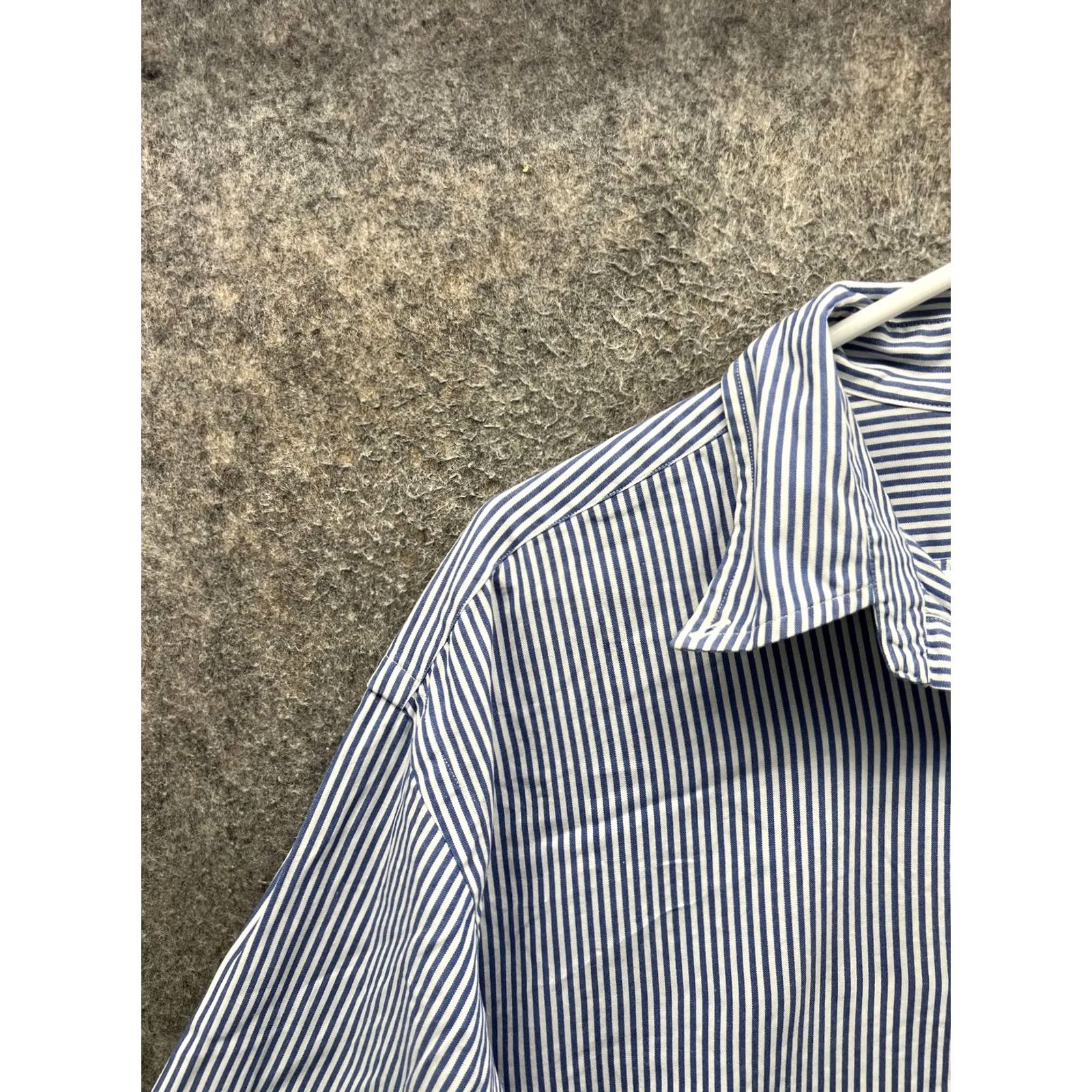 Ralph Lauren Ralph Lauren Yarmouth Shirt Mens 16.5 34/35 Blue Stripe Oxford Cotton Logo Dress Shirt Black Label? Size US XL / EU 56 / 4 - 6 Thumbnail