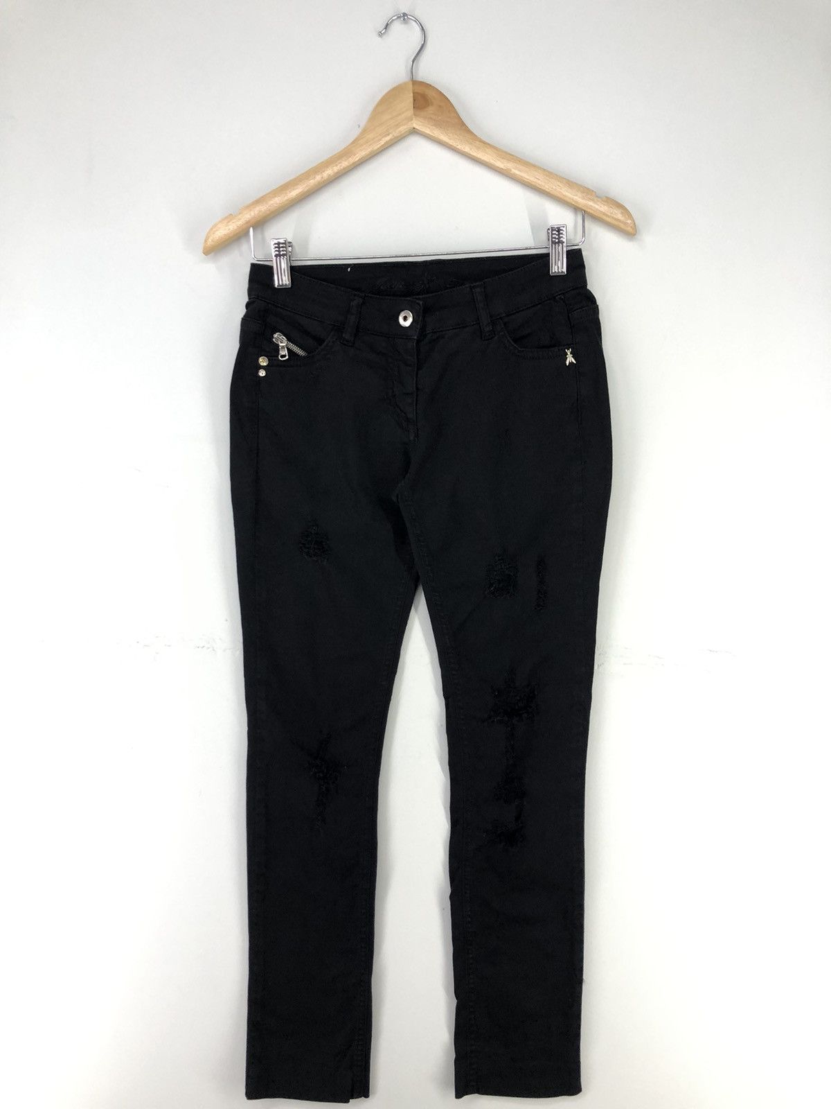 Patrizia Pepe Patrizia Pepe Distressed Black Skinny Jeans Size 26" / US 2 / IT 38 - 1 Thumbnail