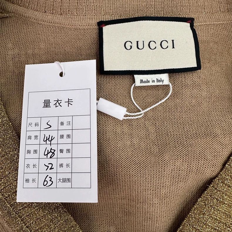 Gucci GucciKhaki gold-rimmed full-printed rhinestone double Glogo Size US S / EU 44-46 / 1 - 4 Thumbnail