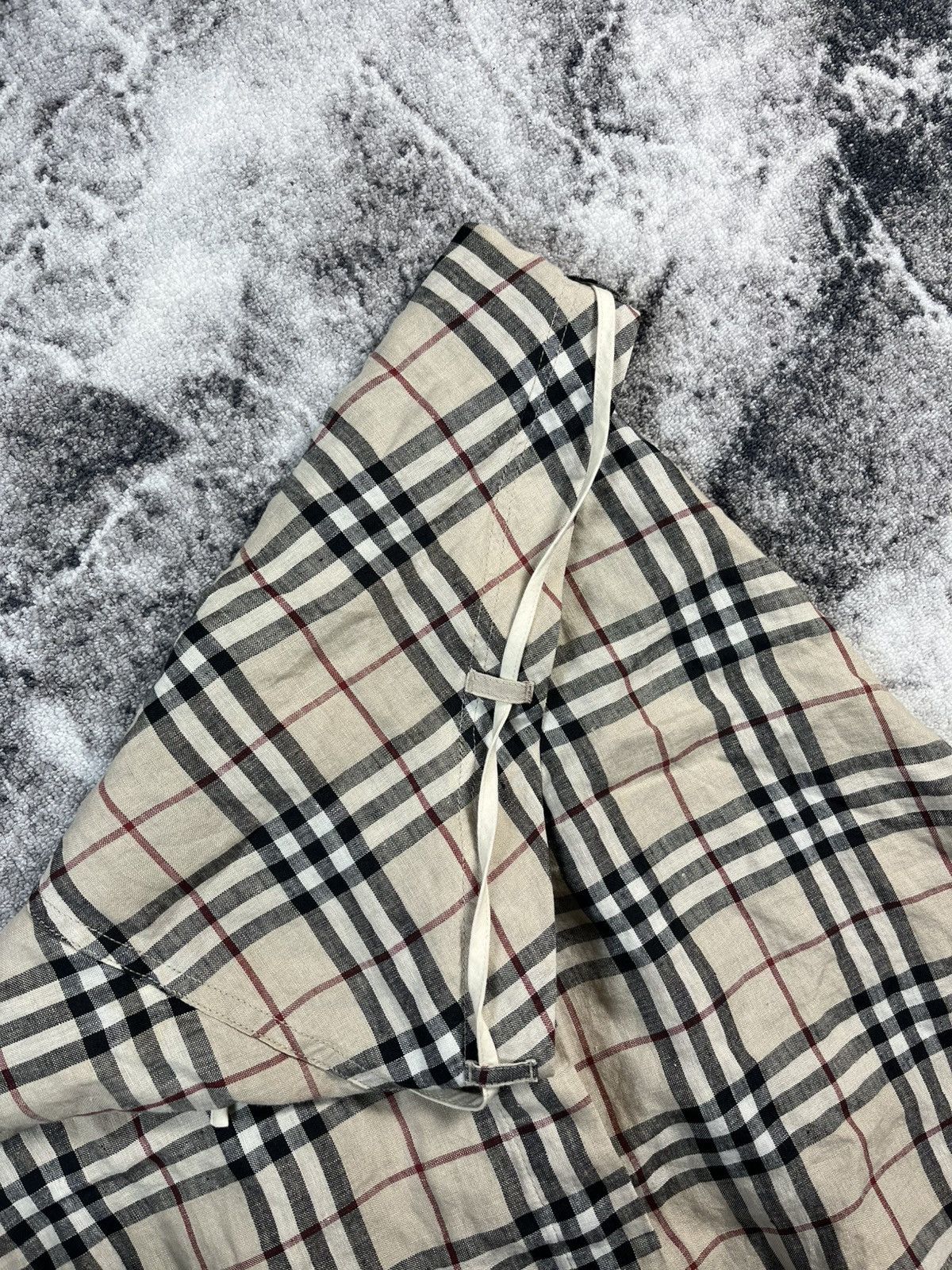Burberry Burberry Nova Check Skirt Linen Beige Women XS (fits XS–S) Size 29" - 7 Thumbnail
