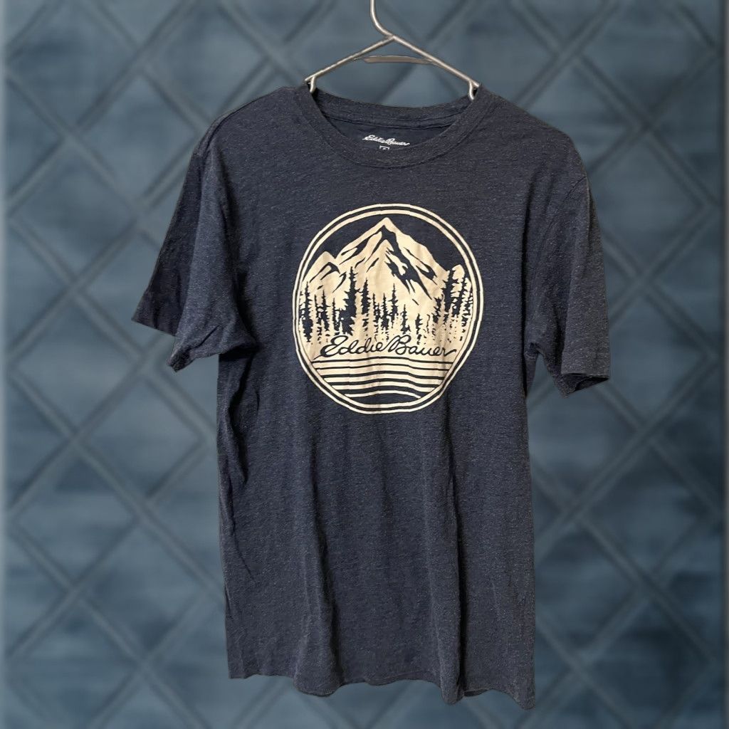 Eddie Bauer Eddie Bauer Mens T-Shirt Small Blue Crew Neck Relaxed Fit Short Sleeve Graphic American Eagle Tee Shirt Size US S / EU 44-46 / 1 - 1 Thumbnail