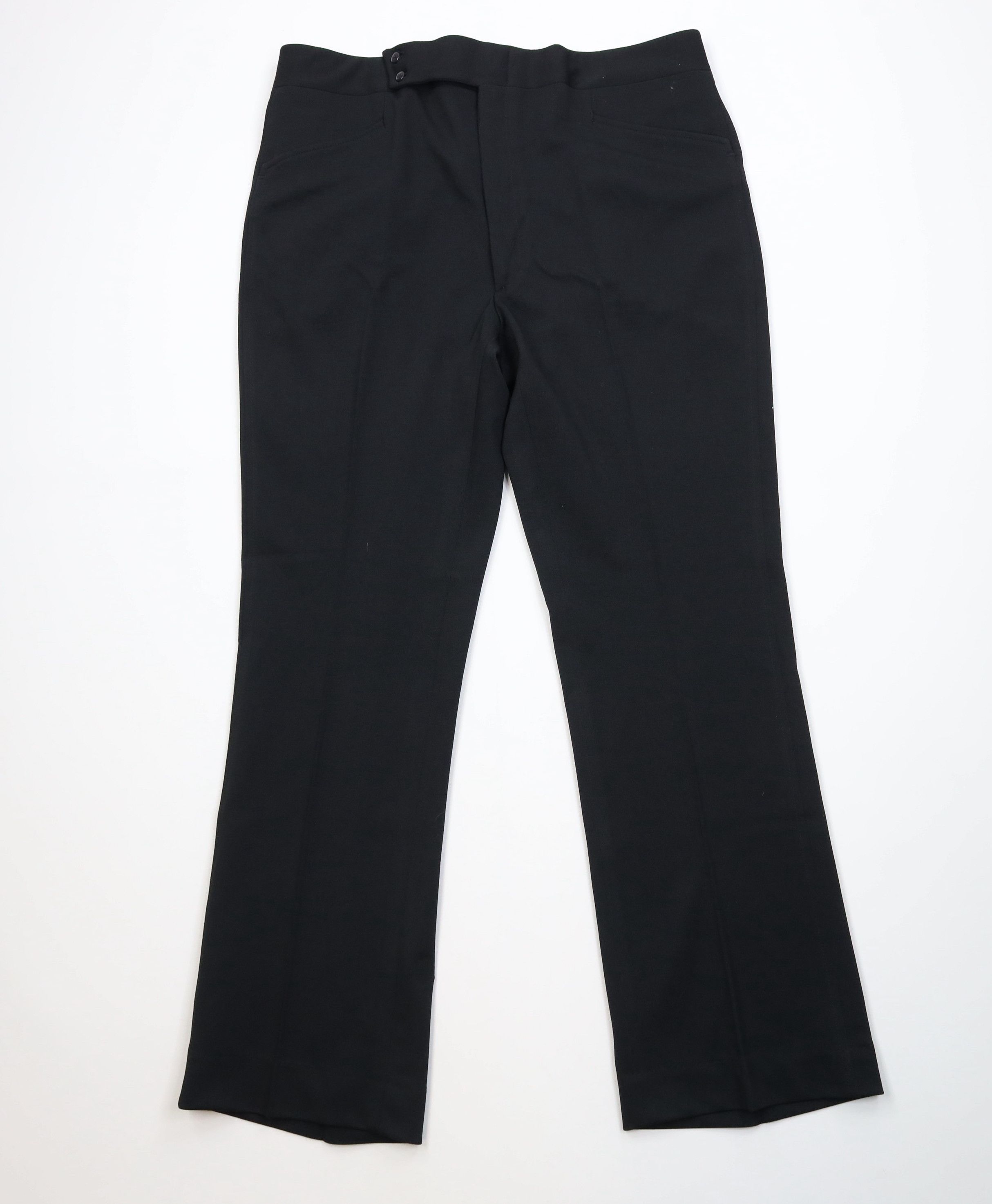 Vintage Vintage 70s Streetwear Flared Wide Leg Chino Pants Black USA Size US 36 / EU 52 - 1 Thumbnail