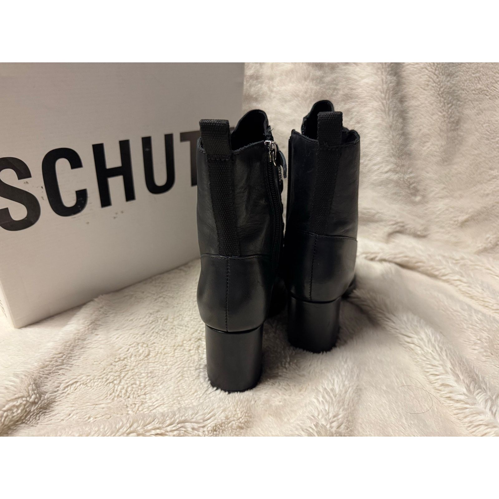 SCHUTZ Schutz Pearl Combat Lace-Up Boots Black Leather Size 8.5 New Size US 8.5 / IT 38.5 - 3 Thumbnail