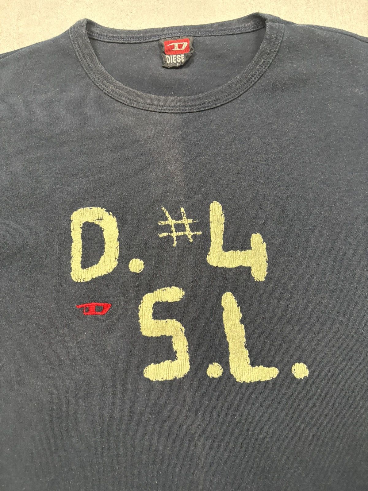 Diesel Diesel 00s D#4 S.L Graphic T Shirt Faded Navy Y2K Vintage L Size L / US 10 / IT 46 - 8 Thumbnail