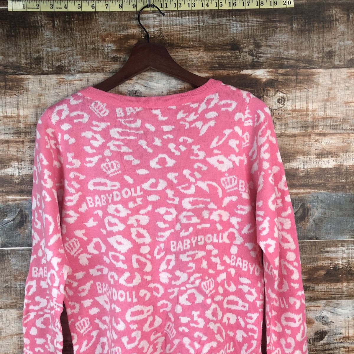 Japanese Brand DL Baby Doll Pink Cardigan Knitwear #C673 Size S / US 4 / IT 40 - 13 Thumbnail