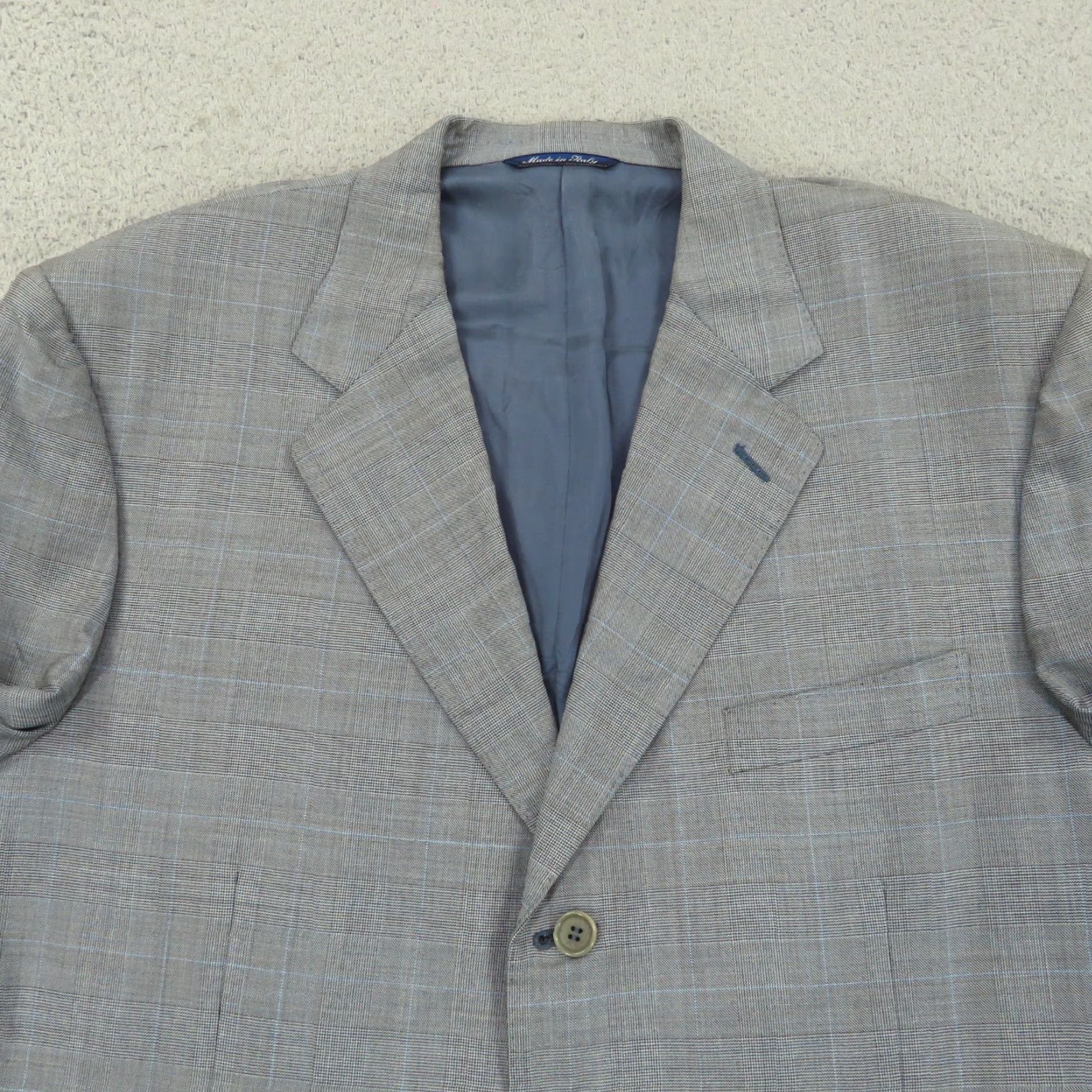 Canali Canali Suit 42L Super 120s Glencheck Plaid Pleated Cuffed Pant Trousers 34x32 Men Wool 2 Piece Business Formal Travel Gray Suit Mens 2-Piece Size 42R - 3 Thumbnail