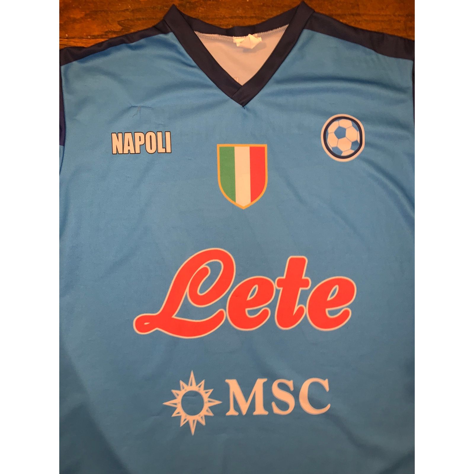 Other Napoli Italian League Soccer Jersey #77 Blue Serie A Size US L / EU 52-54 / 3 - 4 Thumbnail