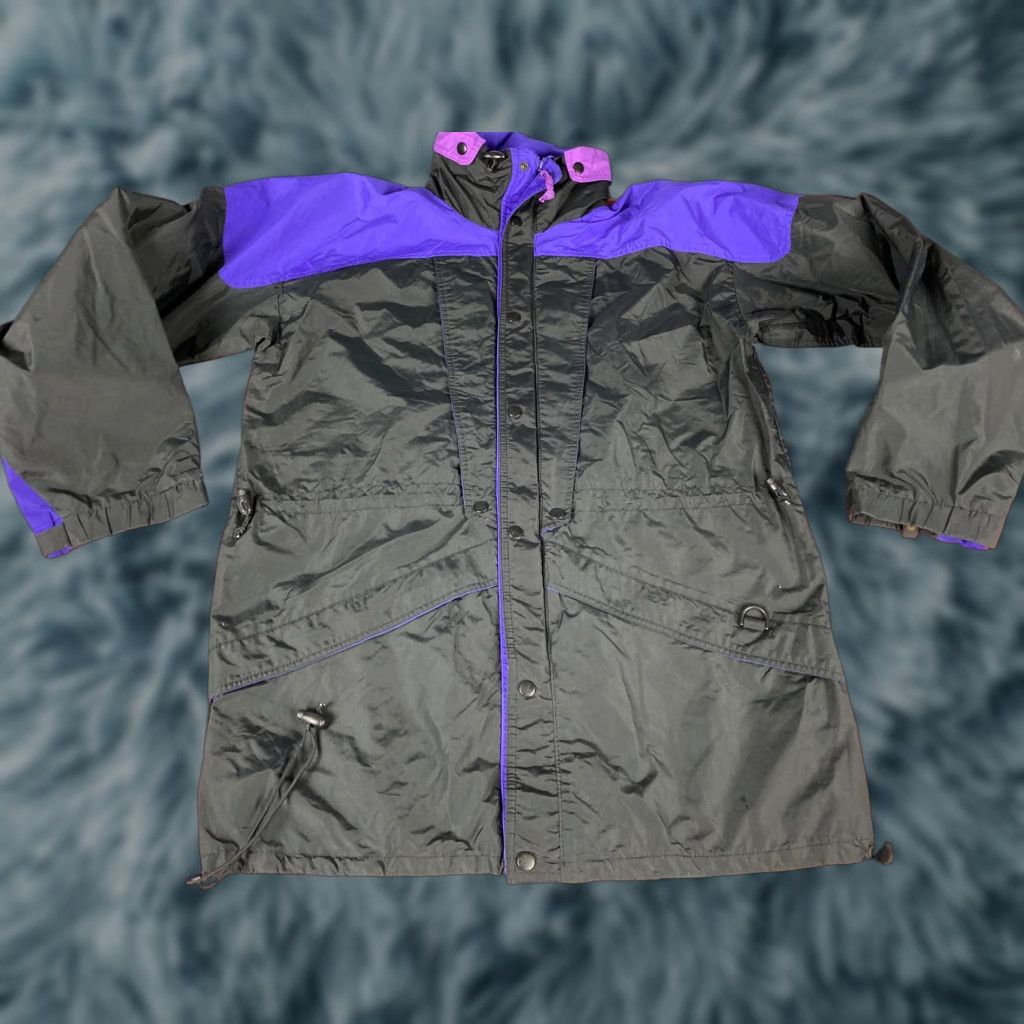 Vintage VINTAGE Sierra Sport Parka Windbreaker Jacket M 90s Black Purple Mens Jacket Size US M / EU 48-50 / 2 - 1 Thumbnail