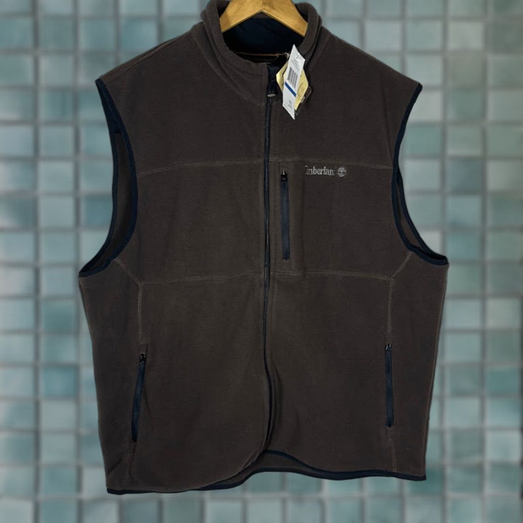 Timberland Timberland Super Deep Brow Mens Brown Fleece Vest Full Zip XL New Size US XL / EU 56 / 4 - 1 Thumbnail
