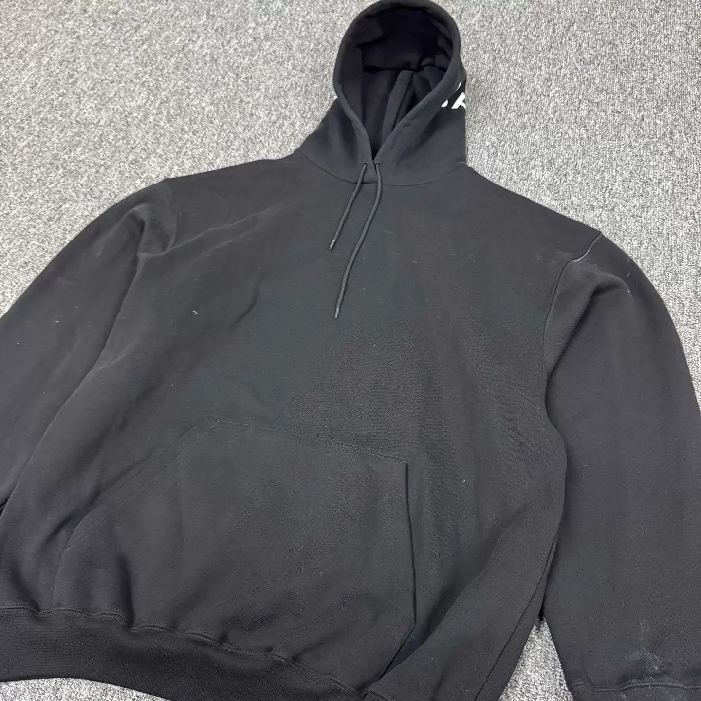 Balenciaga Balenciaga Black Back Logo Print Hoodie M Size US M / EU 48-50 / 2 - 4 Thumbnail