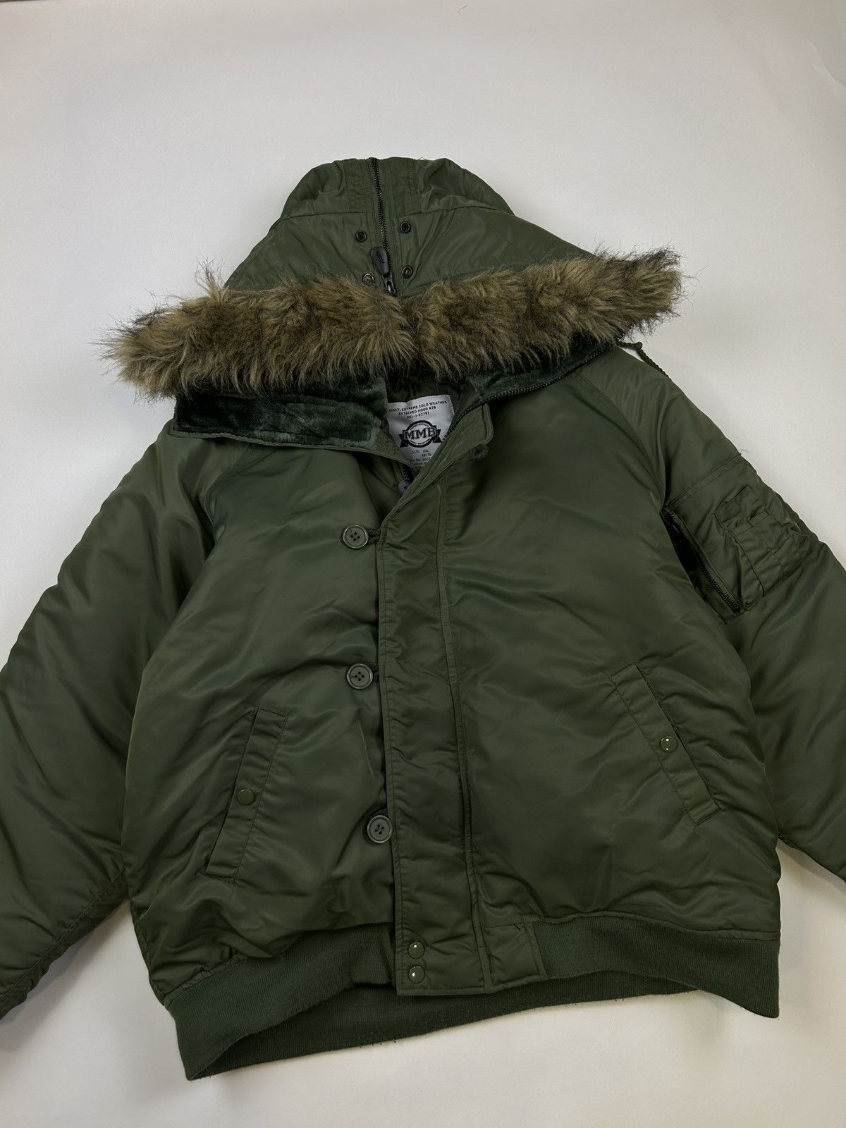 00s military N-2B fur grunge jacket y2k